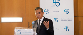 Wang YI, Ministre des Affaires étrangère de la Chine, Ifri