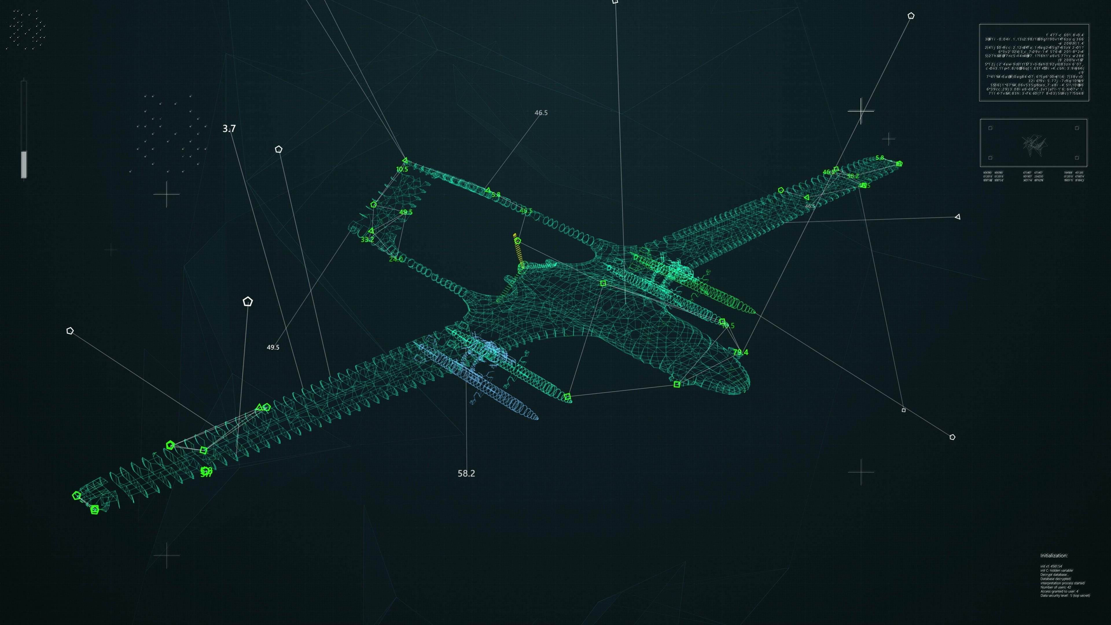 Animation 3D de drone militaire