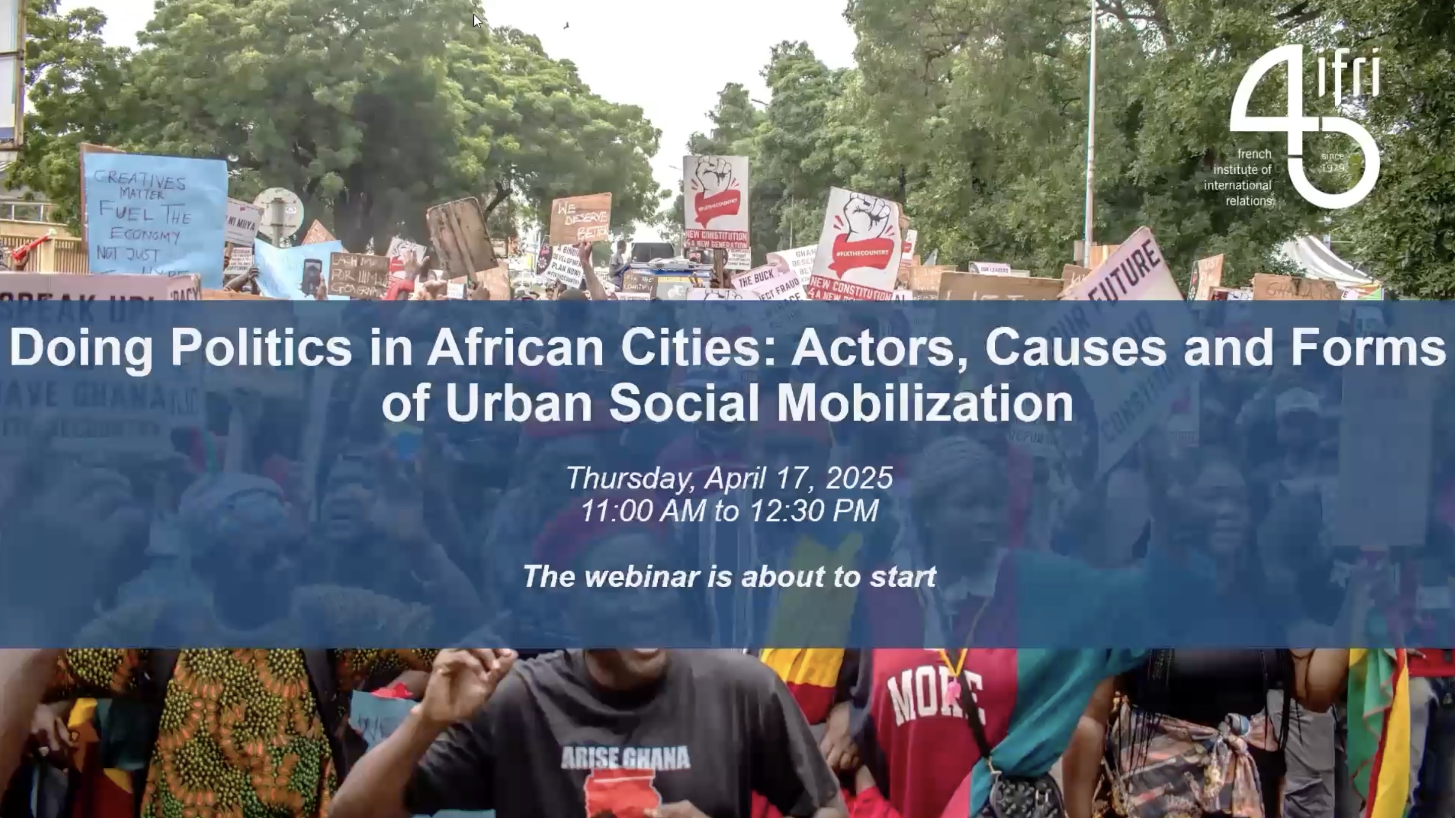 Doing Politics in African Cities Actors, Causes and Forms of Urban Social Mobilization