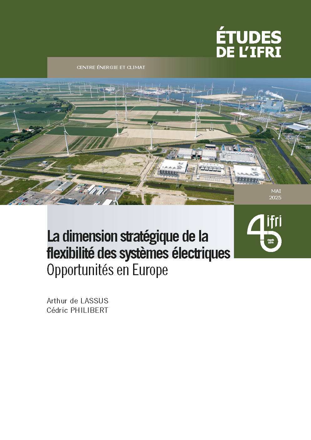 couverture de la note de l'Ifri sur la flexibilité des réseaux électriques en Europe