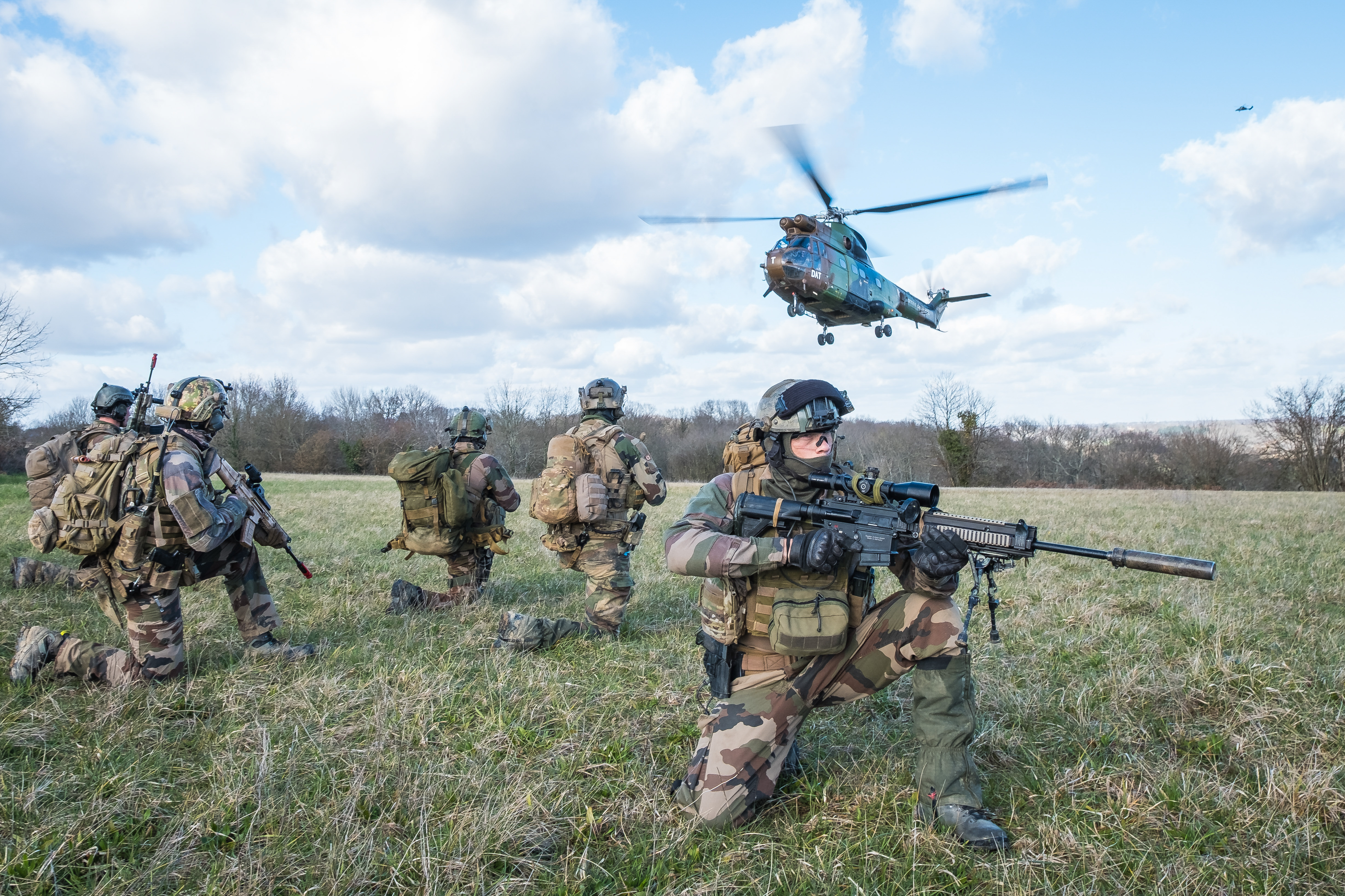 Exercice militaire de l'armée française à Toulouse en février 2020