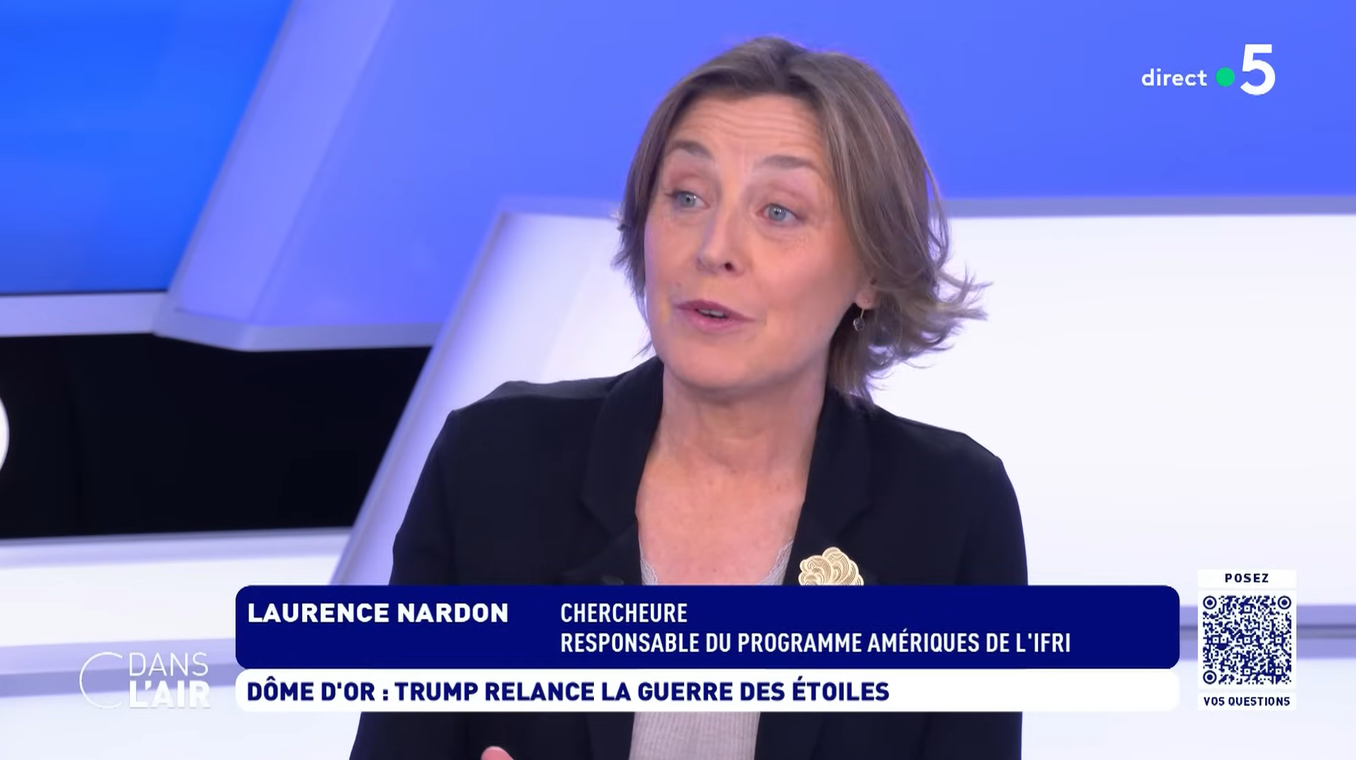 Laurence Nardon, invitée de "C dans l'air" sur France 5, 24 mai 2025