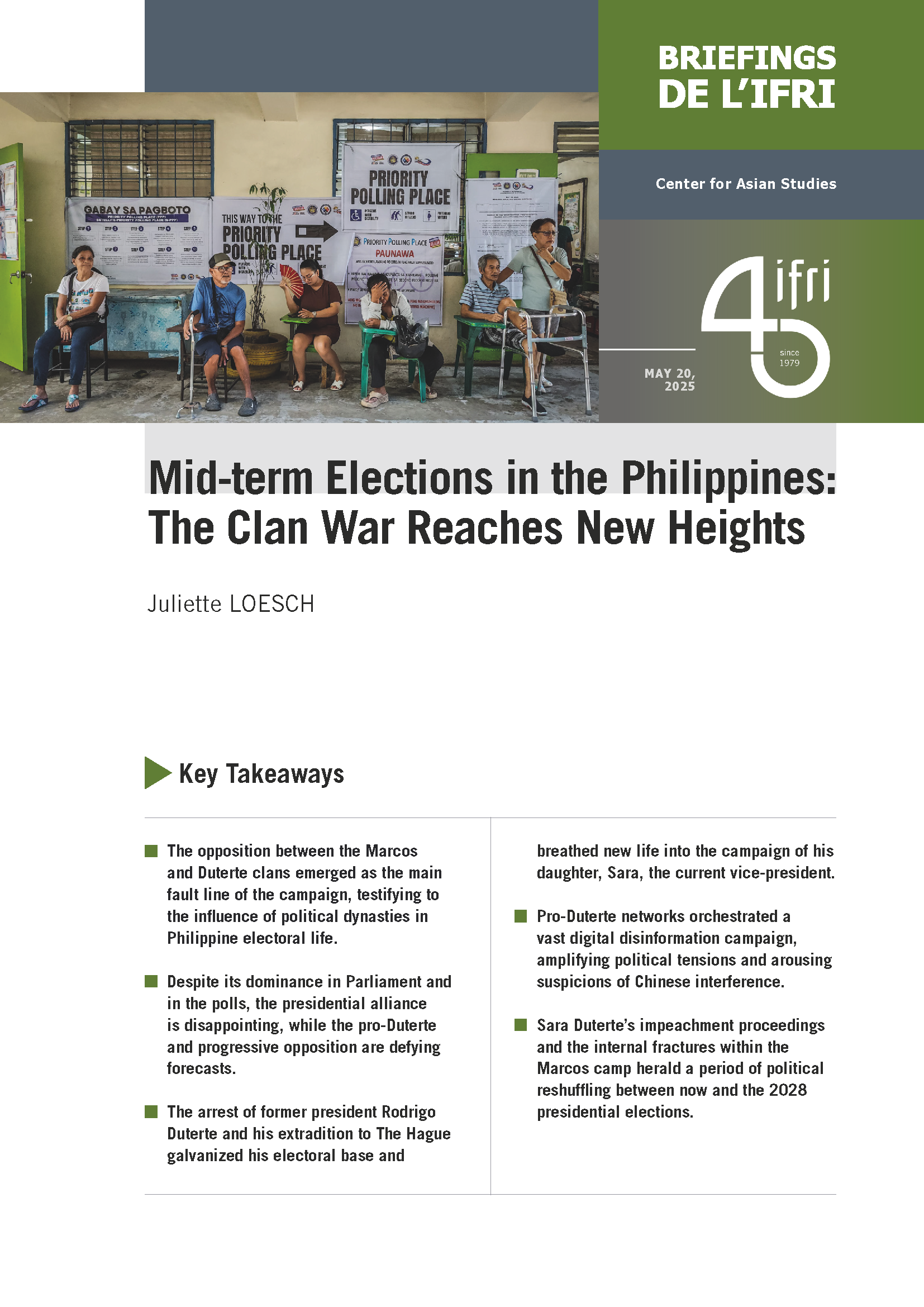 Mid-term Elections in the Philippines: The Clan War Reaches New Heights