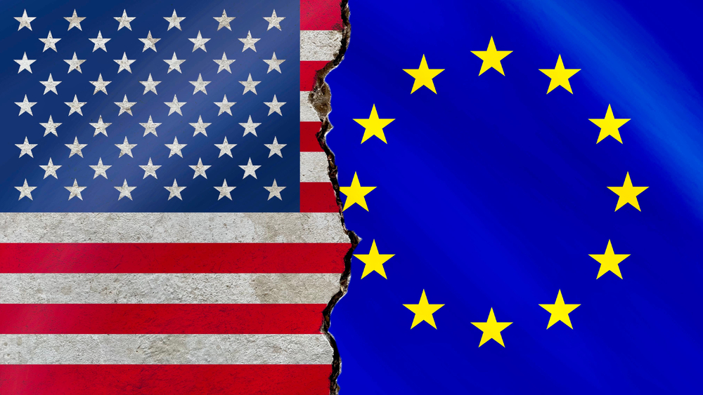 United States vs. Europe Flags