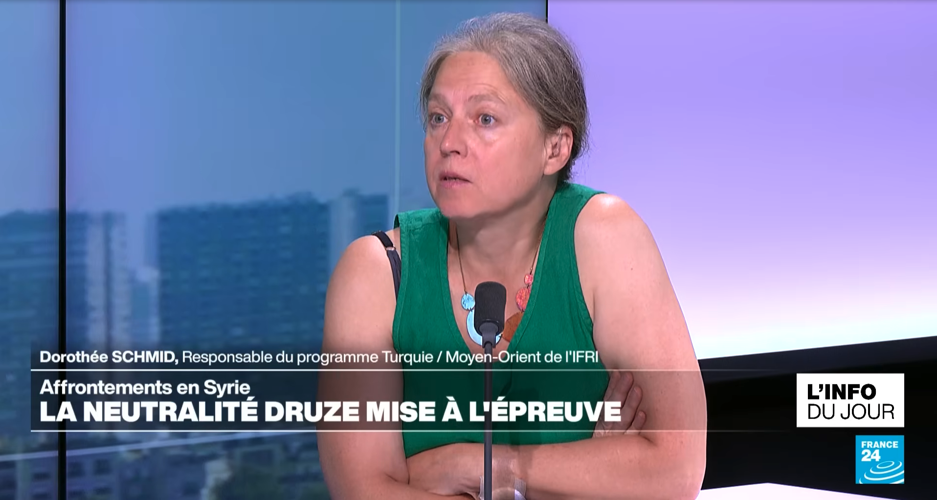 Dorothée Schmid, France 24 le 15 juillet 2025