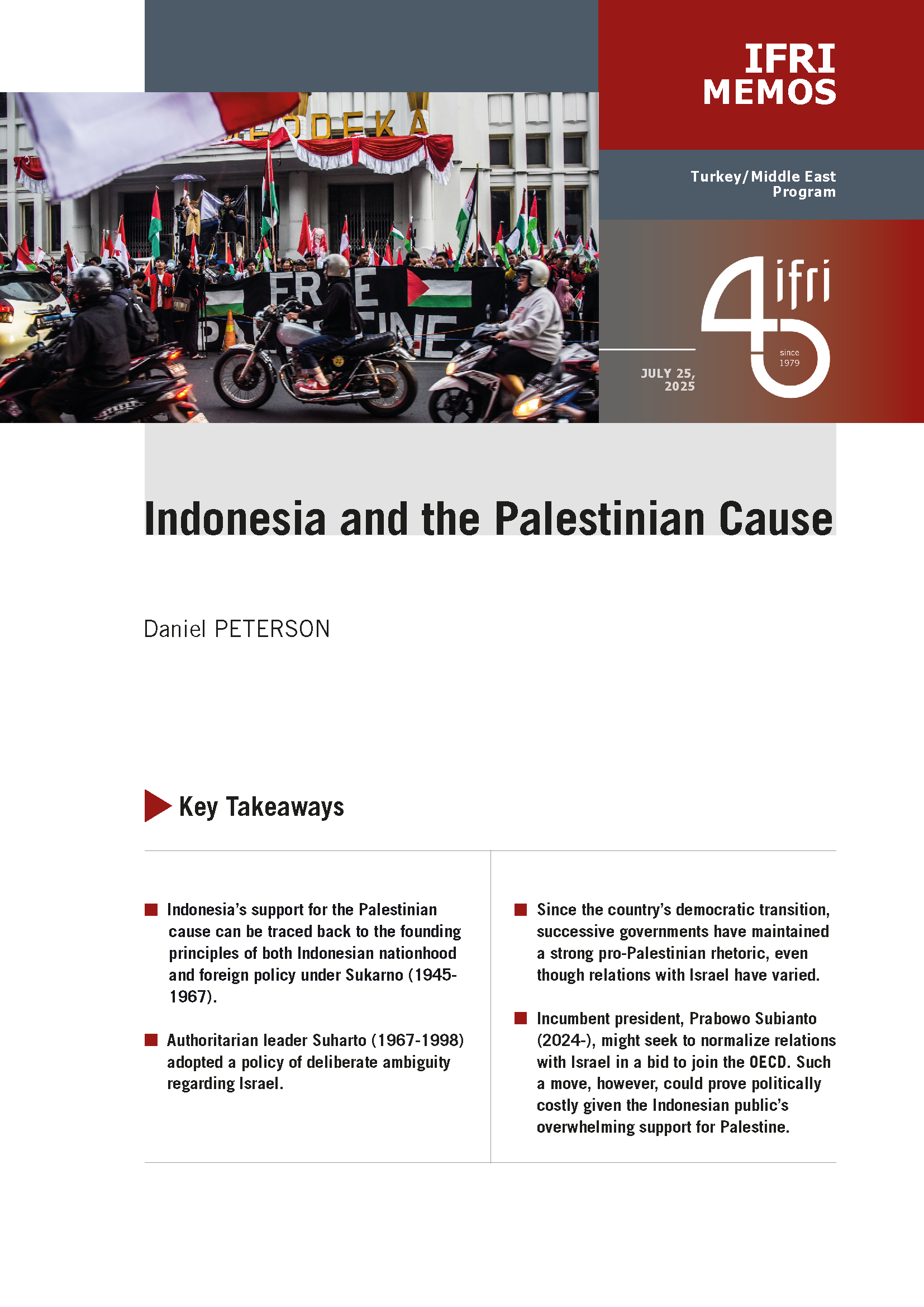 L'Indonésie face à la cause palestinienne