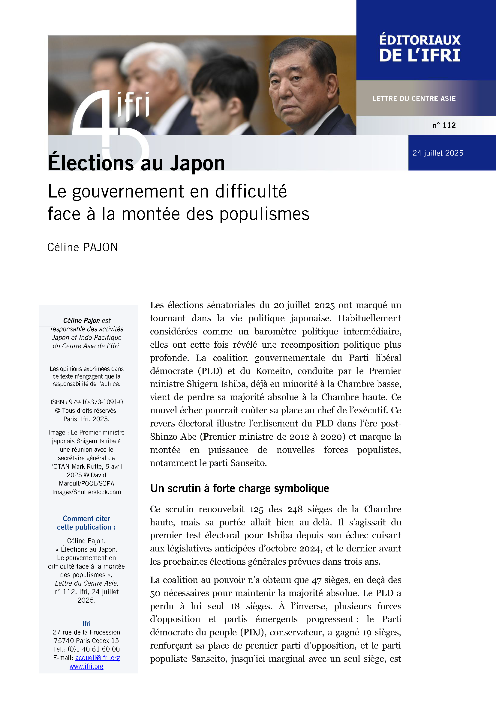 Lettre du Centre Asie