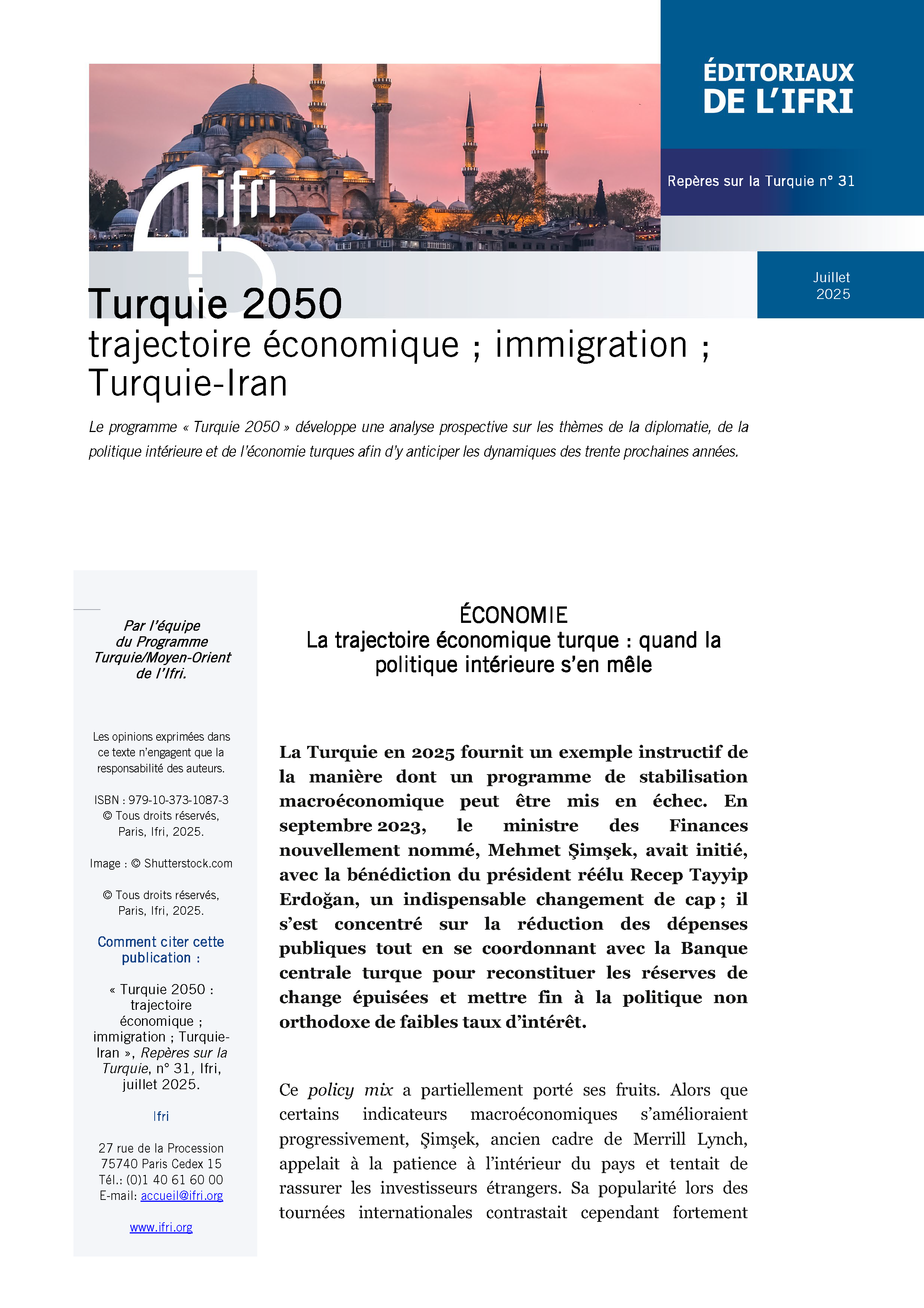 Repères sur la Turquie n°31