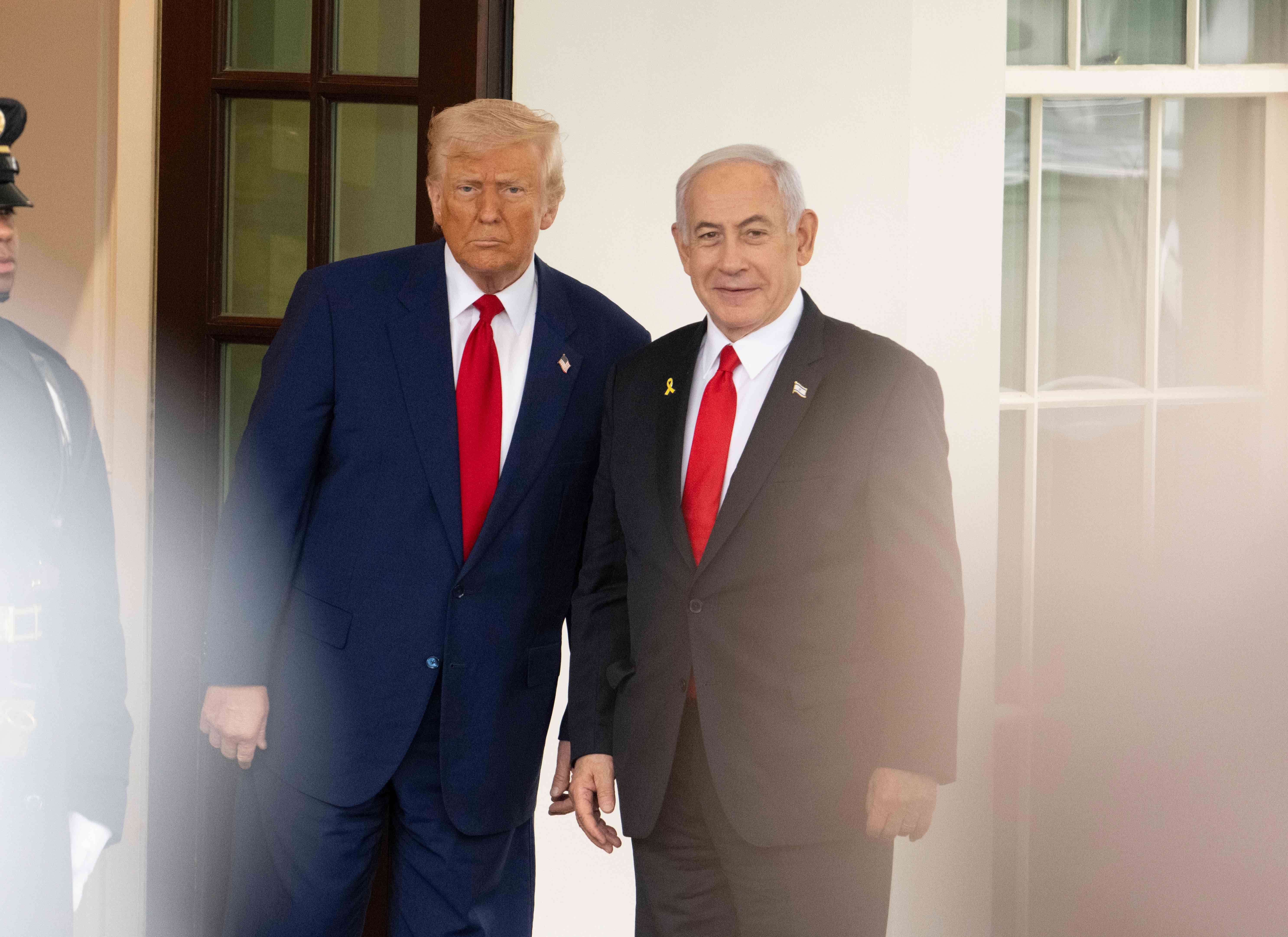 Rencontre de Donald Trump et de Benjamin Netanyahu à la Maison Blanche, le 7 avril 2025.