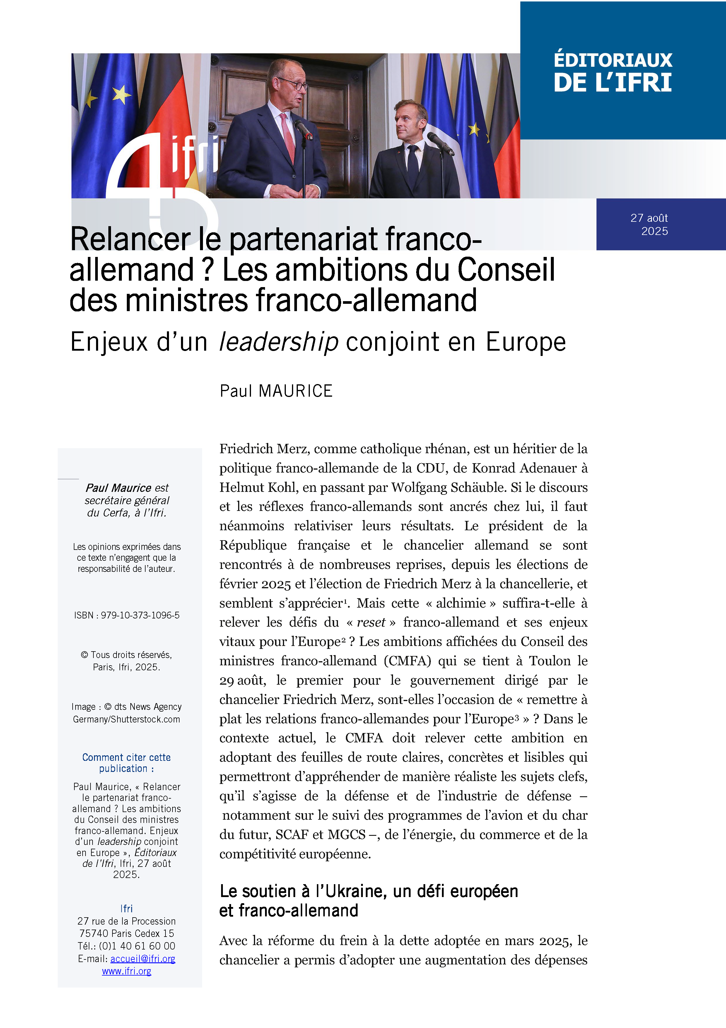 Couv_Editio Partenariat franco-allemand