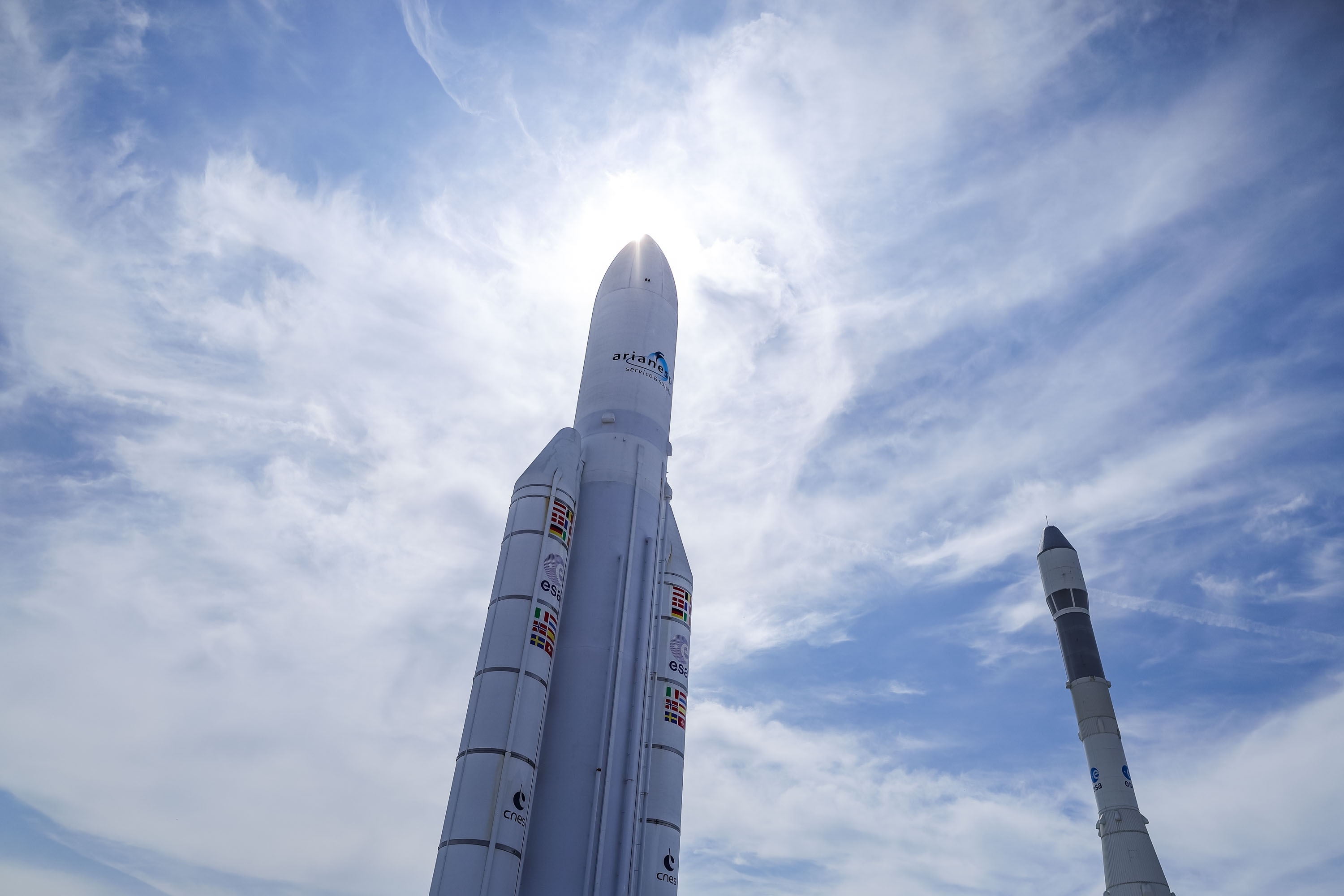 Le Bourget, 20-06-2025 : Fusée Ariane de l'ESA, Salon International de l'Air et de l'Espace du Bourget 2025.