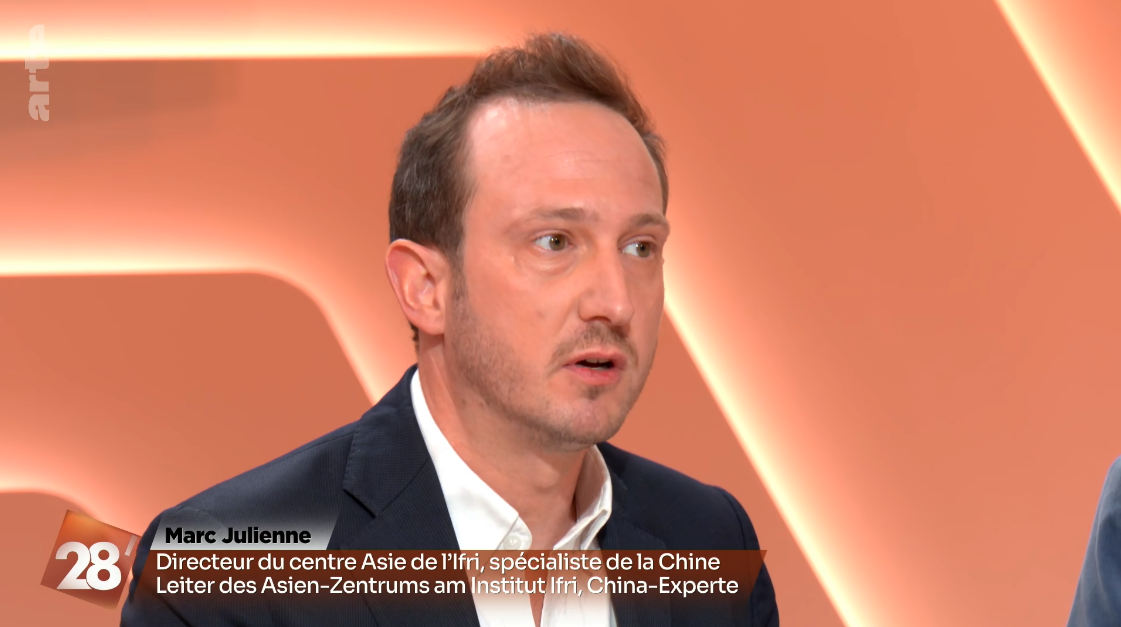 Marc Julienne, Directeur du Centre Asie sur le plateau de 28 minutes d'Arte