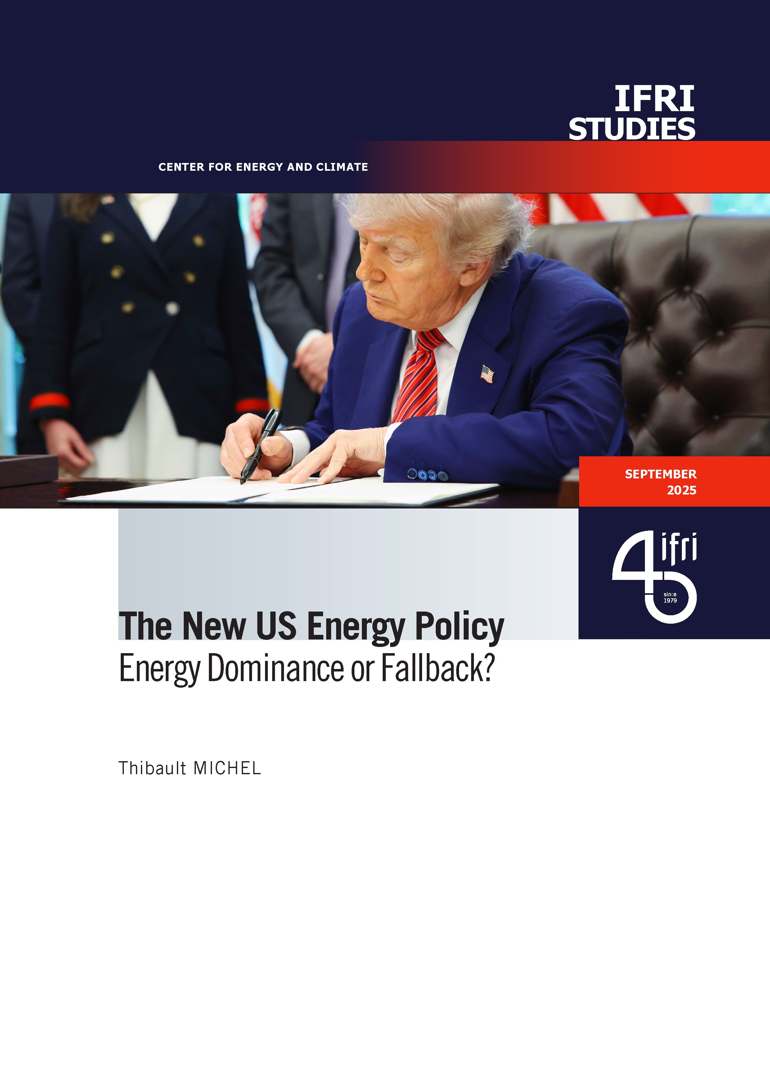 Couverture de l'étude IFRI sur la nouvelle politique de l'énergie des Etats-Unis