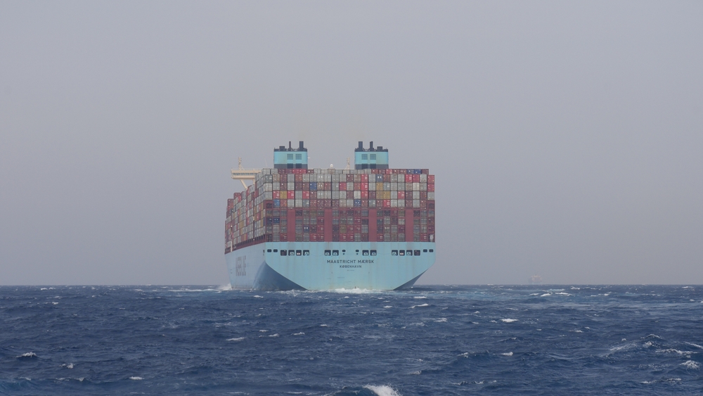 Le bateau à conteneurs Maastricht Maersk, Mer Rouge - 3 octobre 2023