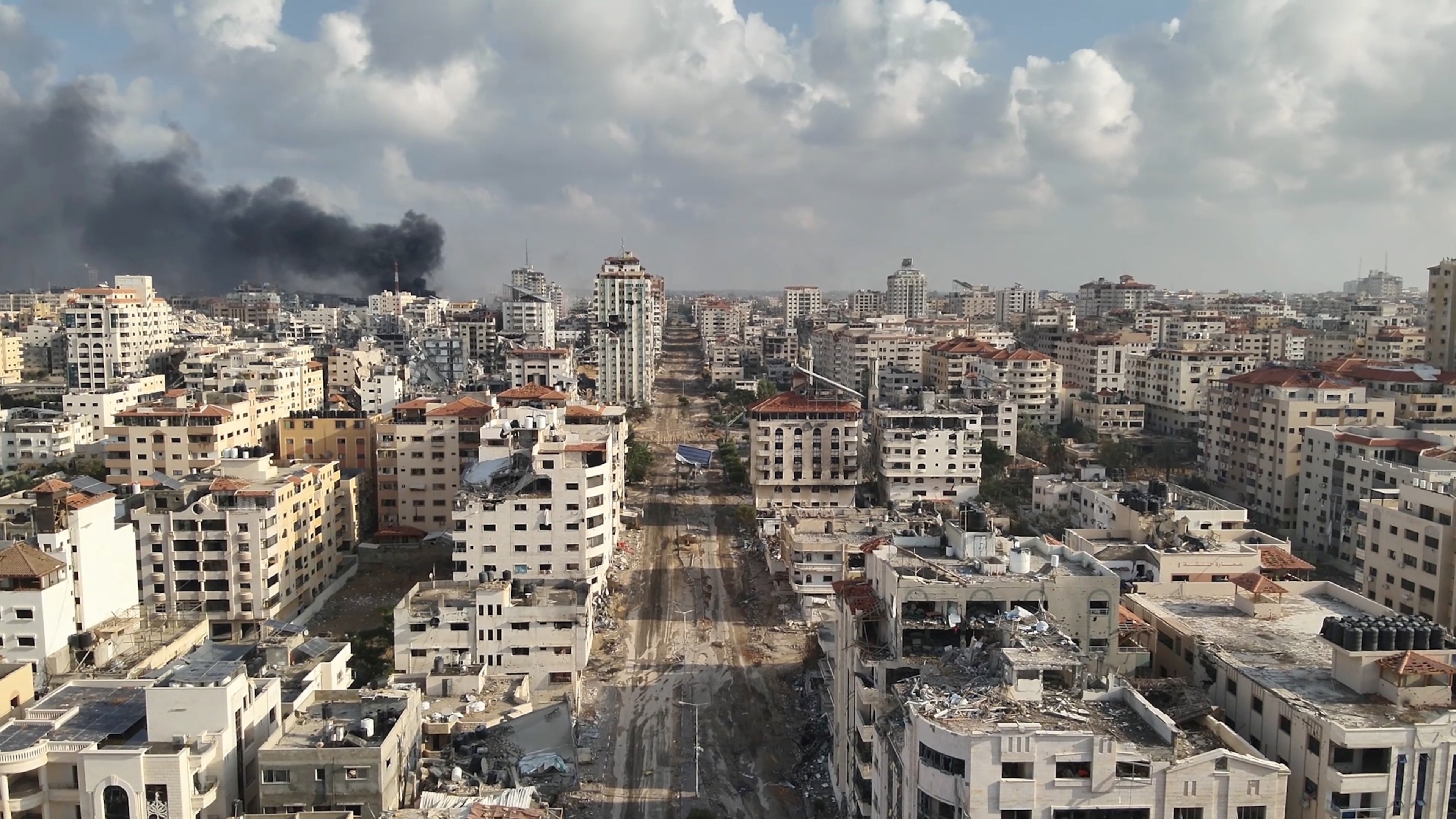 Drone vue aérienne sur le nord de Gaza