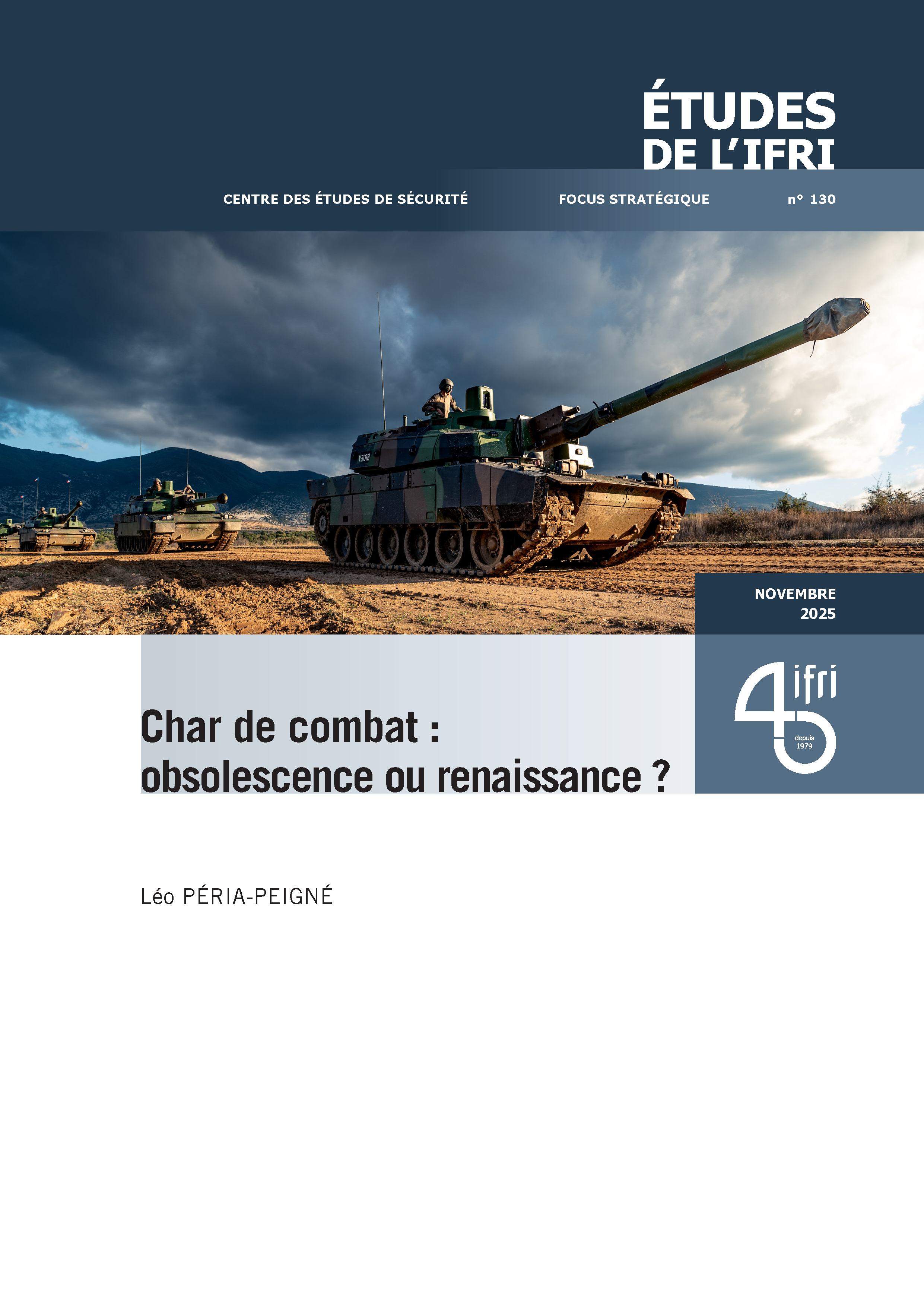 Couverture Focus stratégie char de combat Léo Peria Peigné 