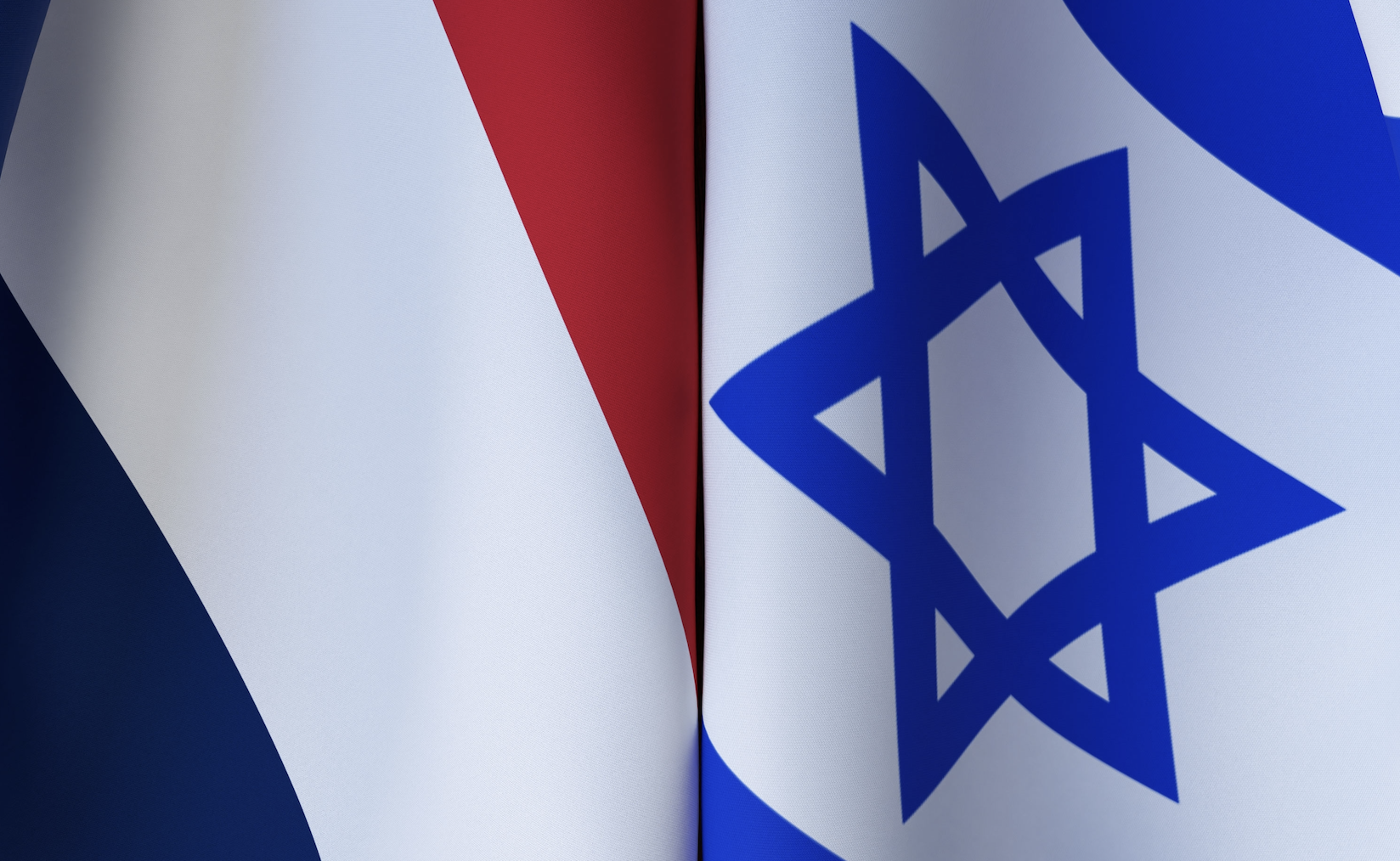 Drapeaux de la France et d'Israël
