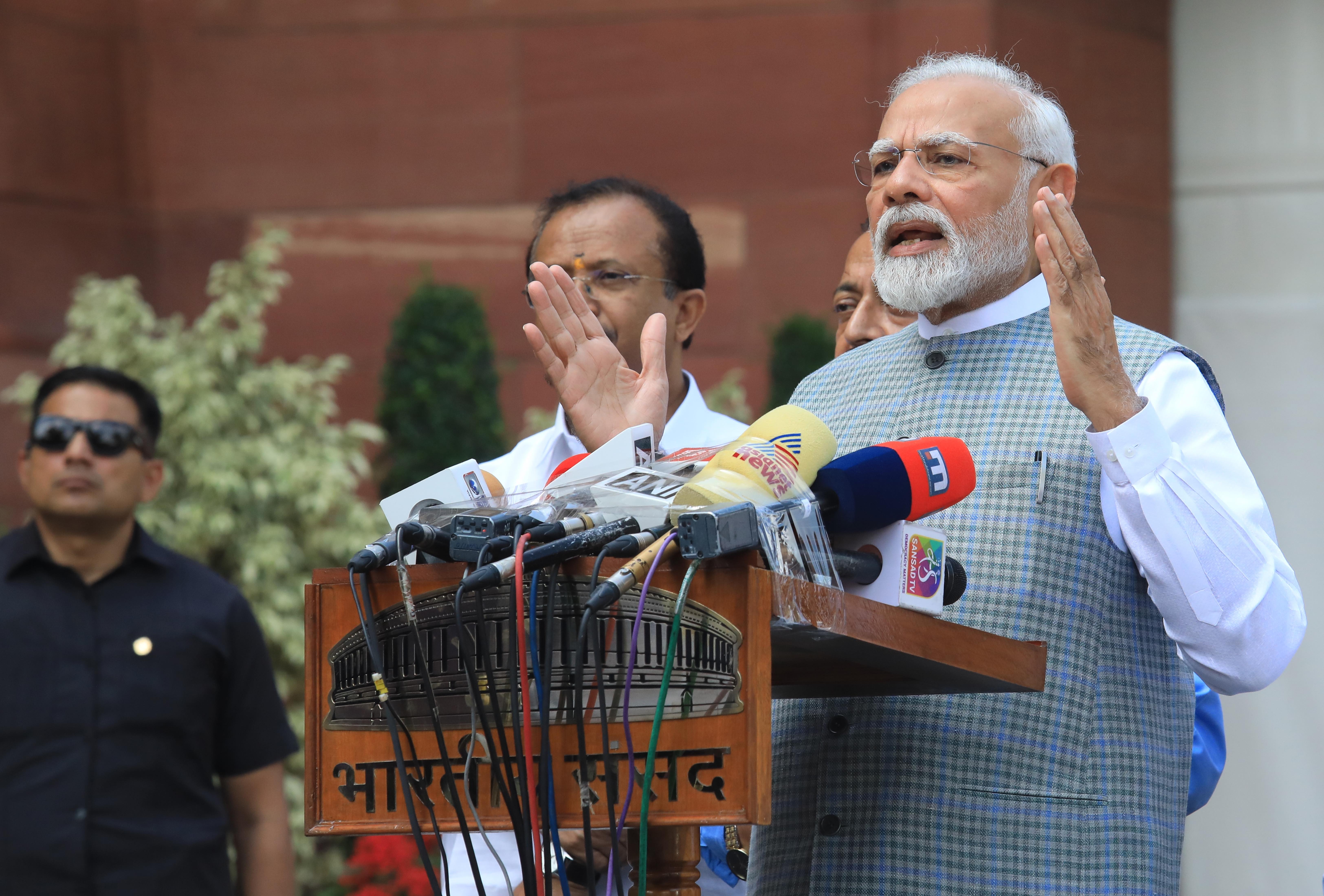 New Delhi, Inde, 18 septembre 2023 : Le Premier ministre indien Narendra Modi