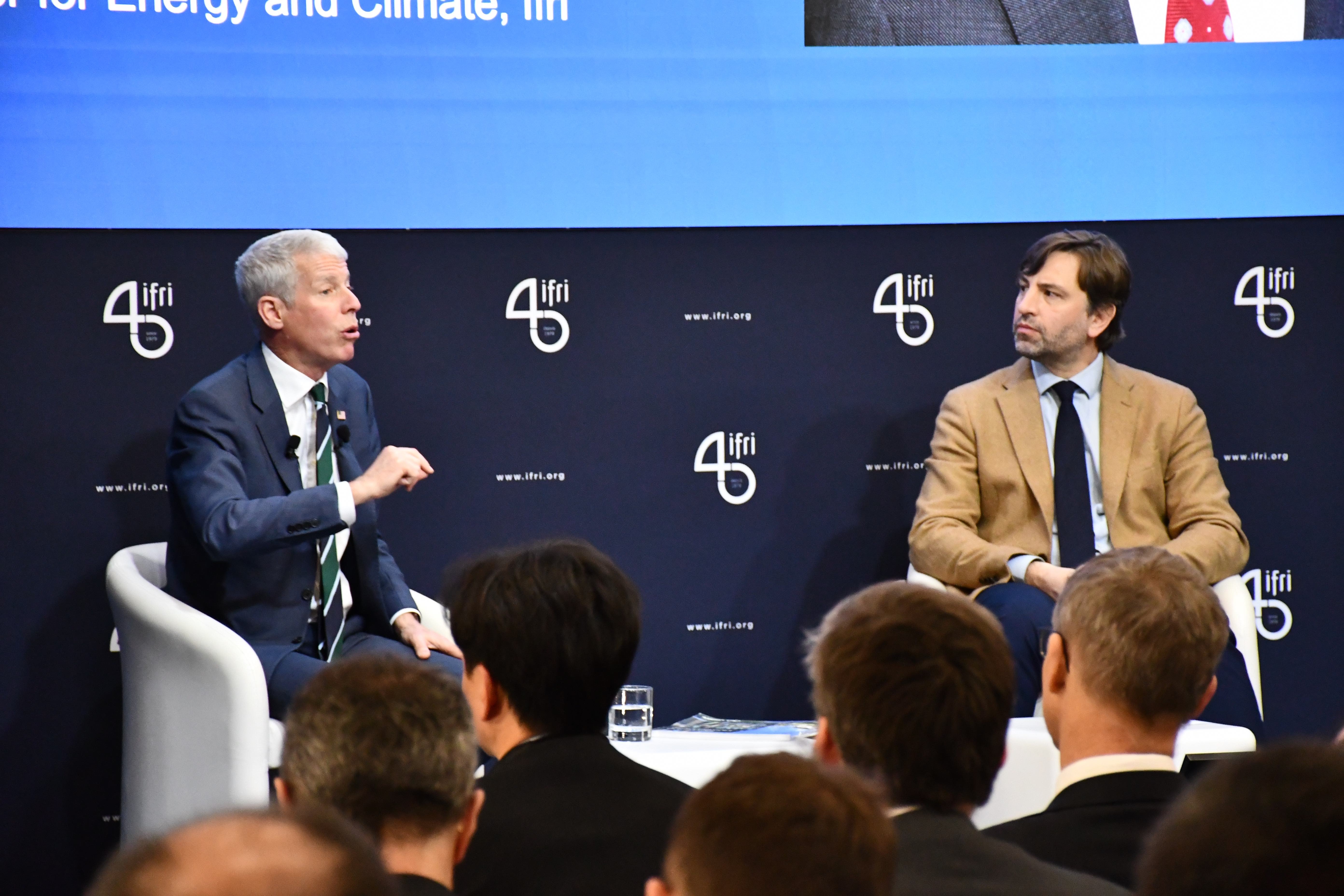 Chris Wright, Secretary, U.S. Department of Energy and Marc-Antoine Eyl-Mazzega, Director of Ifri's Energy and Climate Center