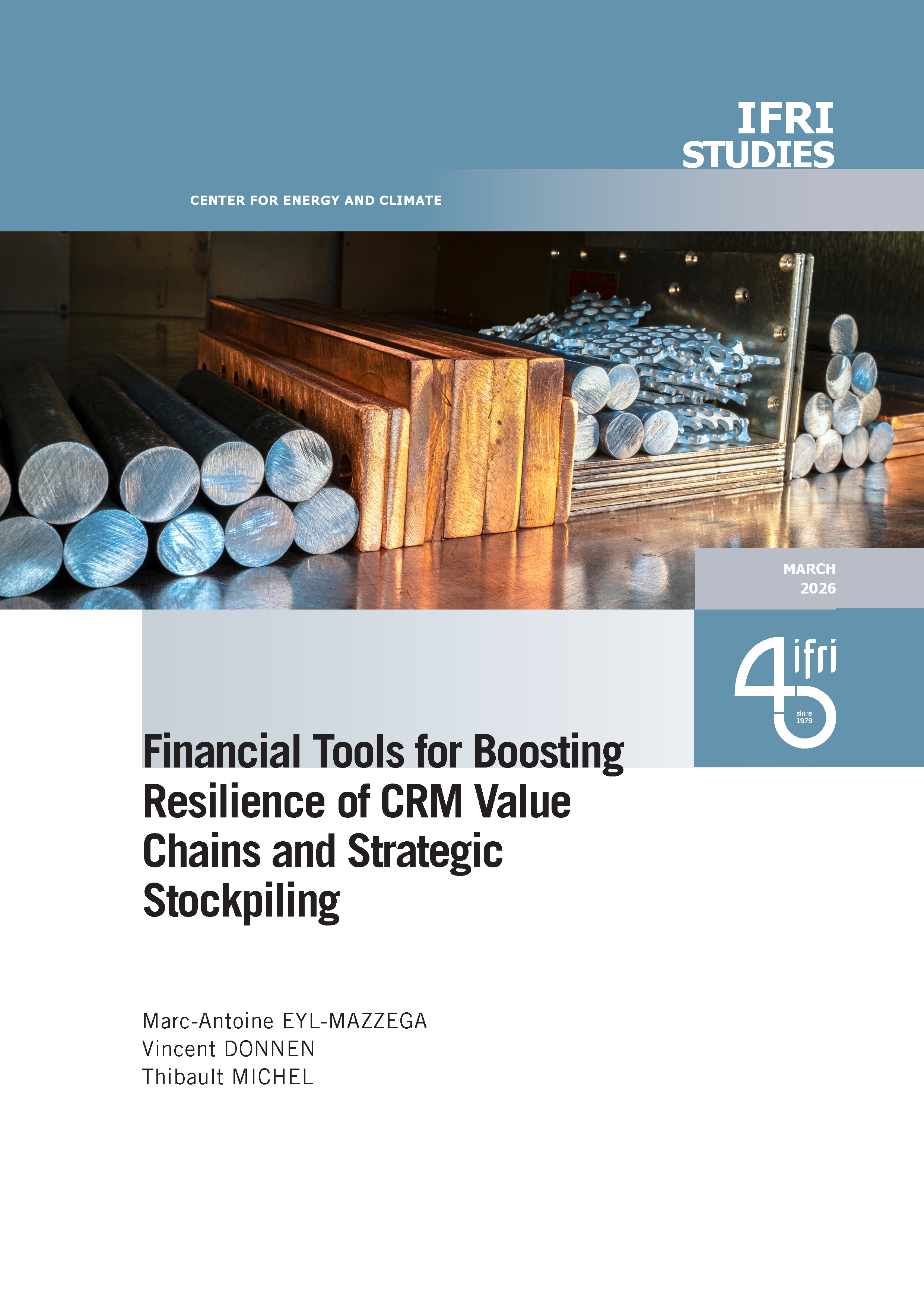 Ifri study cover on financial tools for boosting resilience of CRM value chains