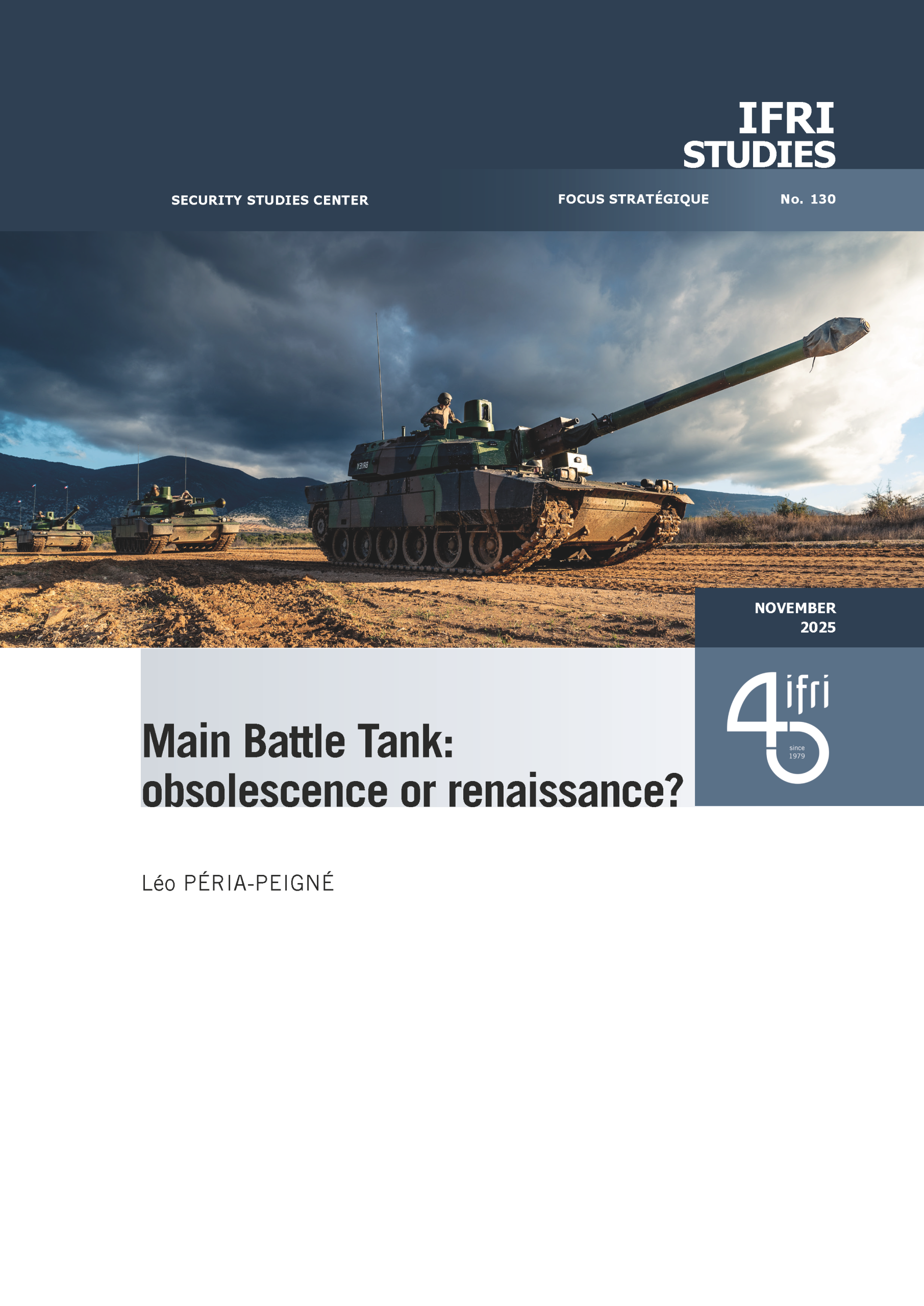 Focus stratégique cover Main Battle Tank: obsolescence or renaissance? Léo Peria Peigné