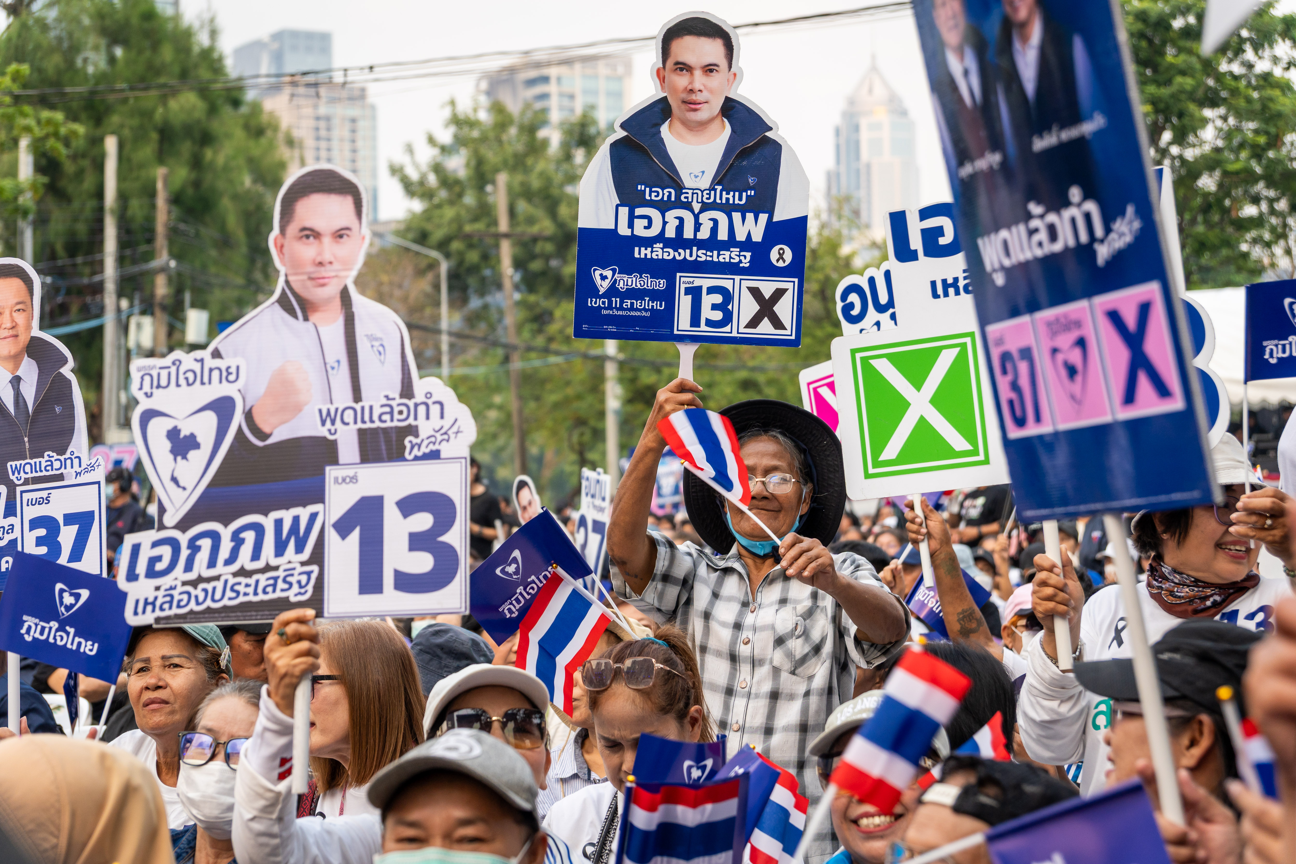 Rassemblement du parti Bhumjaithai avant les élections générales thaïlandaises à Bangkok, Thaïlande - 30 janvier 2026