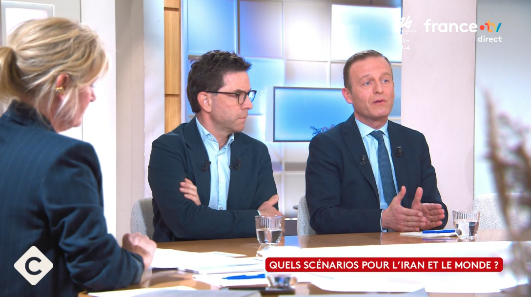 Thomas Gomart, directeur de l'Ifri, sur le plateau de "C à vous" sur France 5, le 2 mars 2026