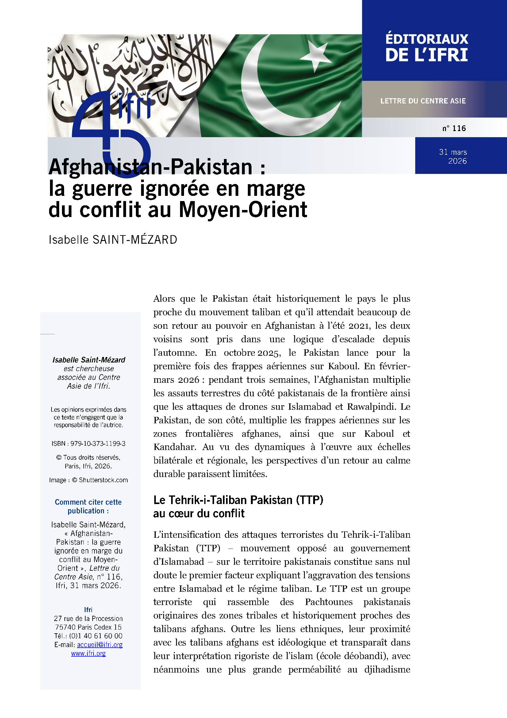 Couverture de l'éditorial - Isabelle Saint-Mezard