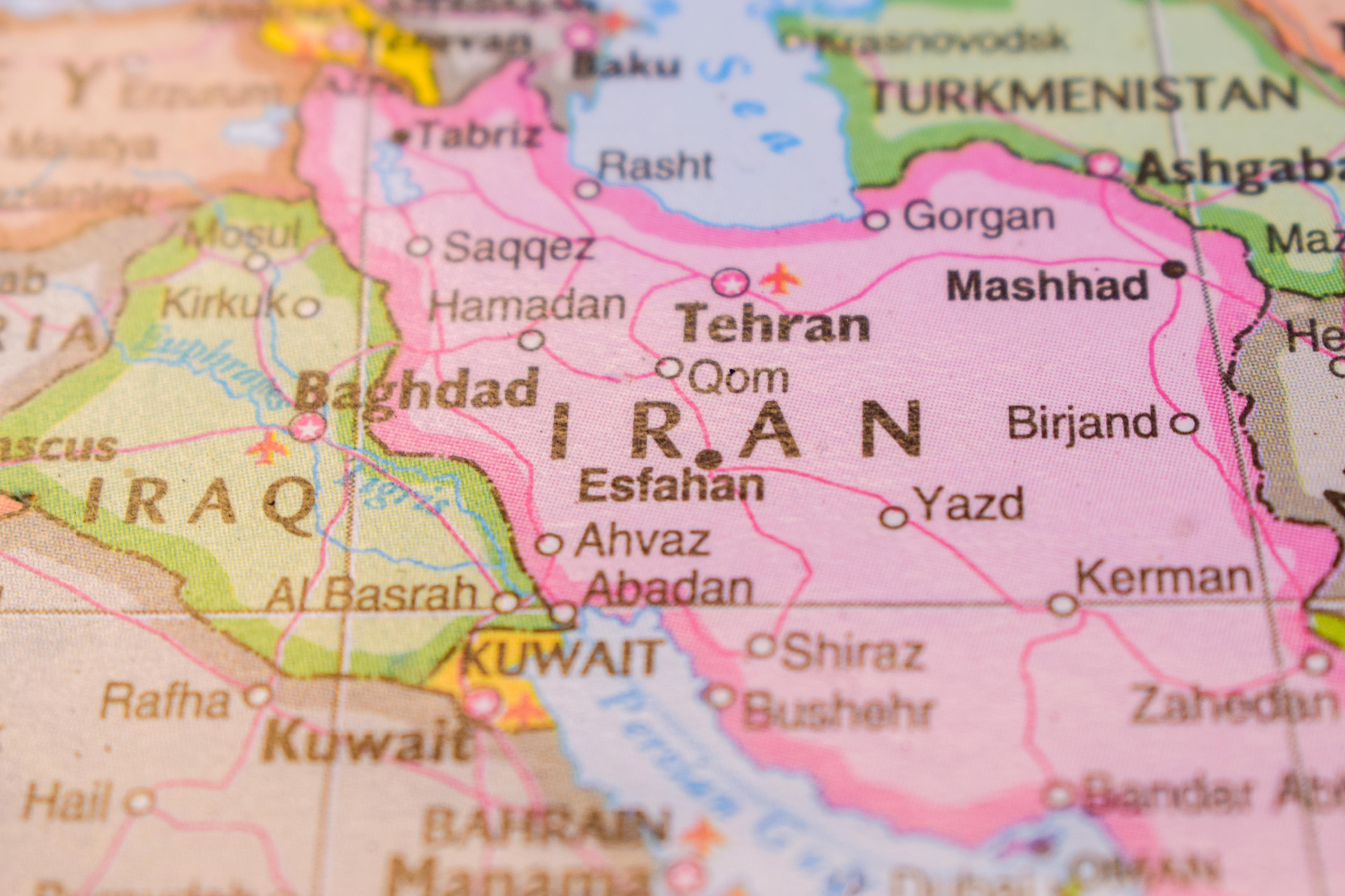 L'Iran sur la carte du monde