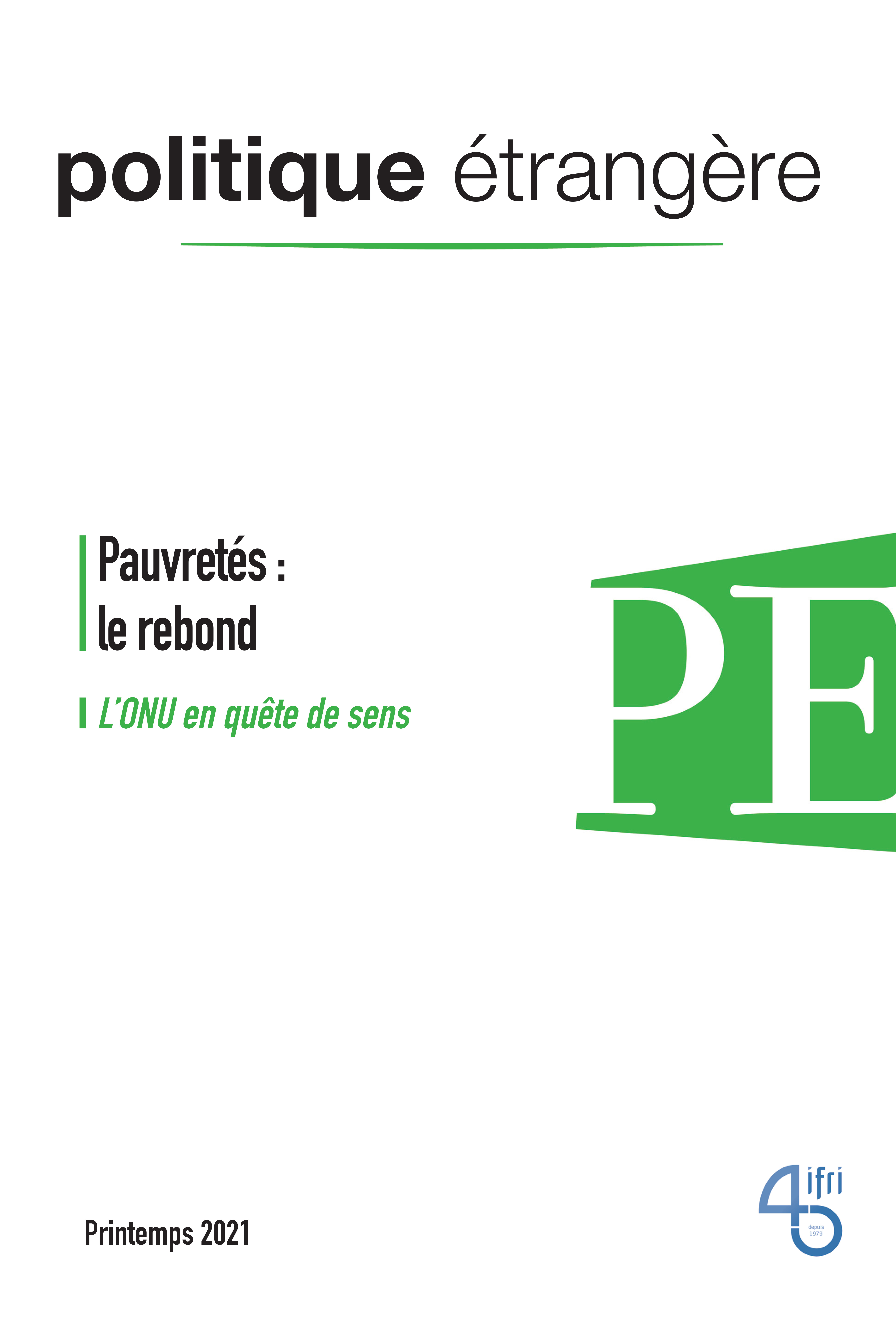Page couverture PE n° 1 2021