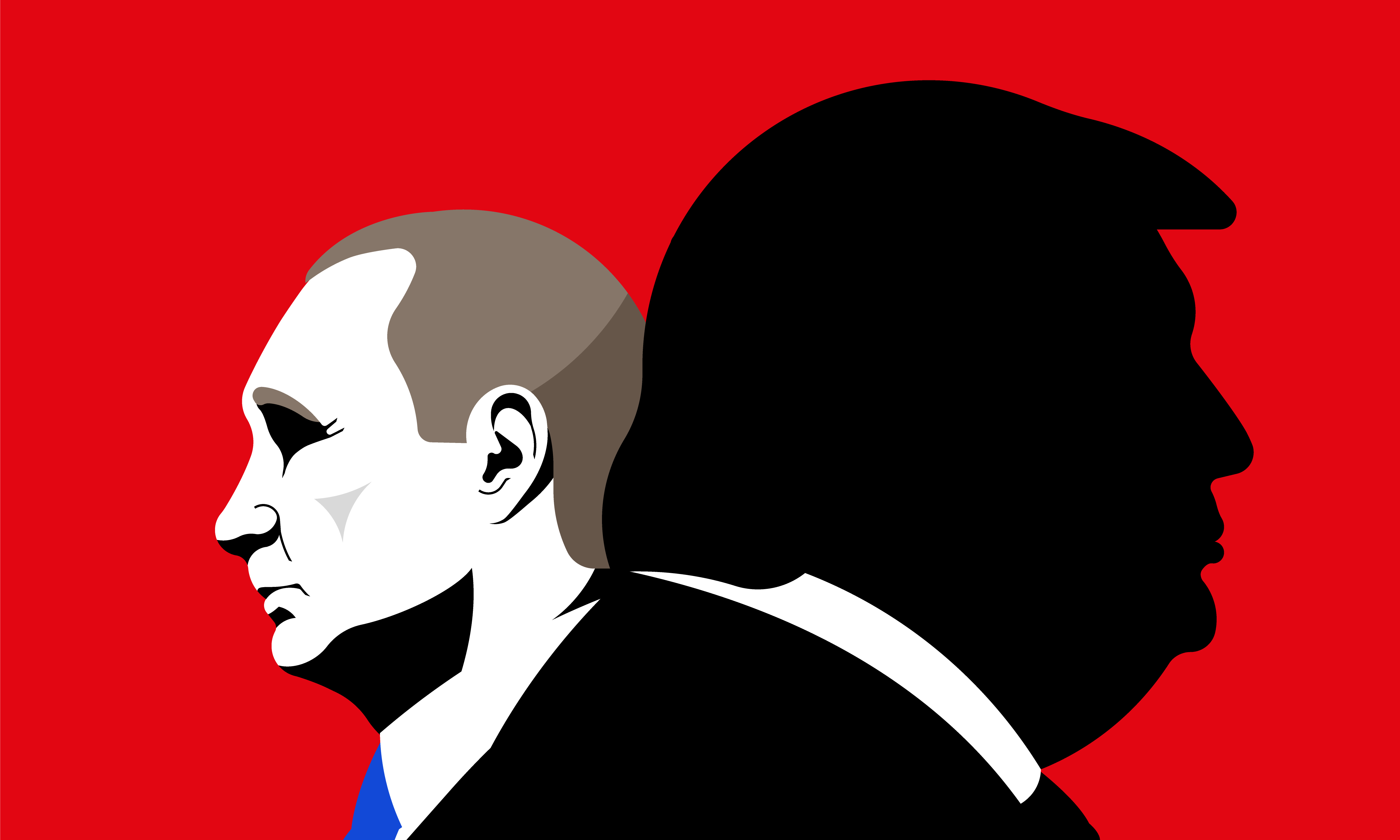 Illustration de Donald Trump avec Vladimir Poutine 