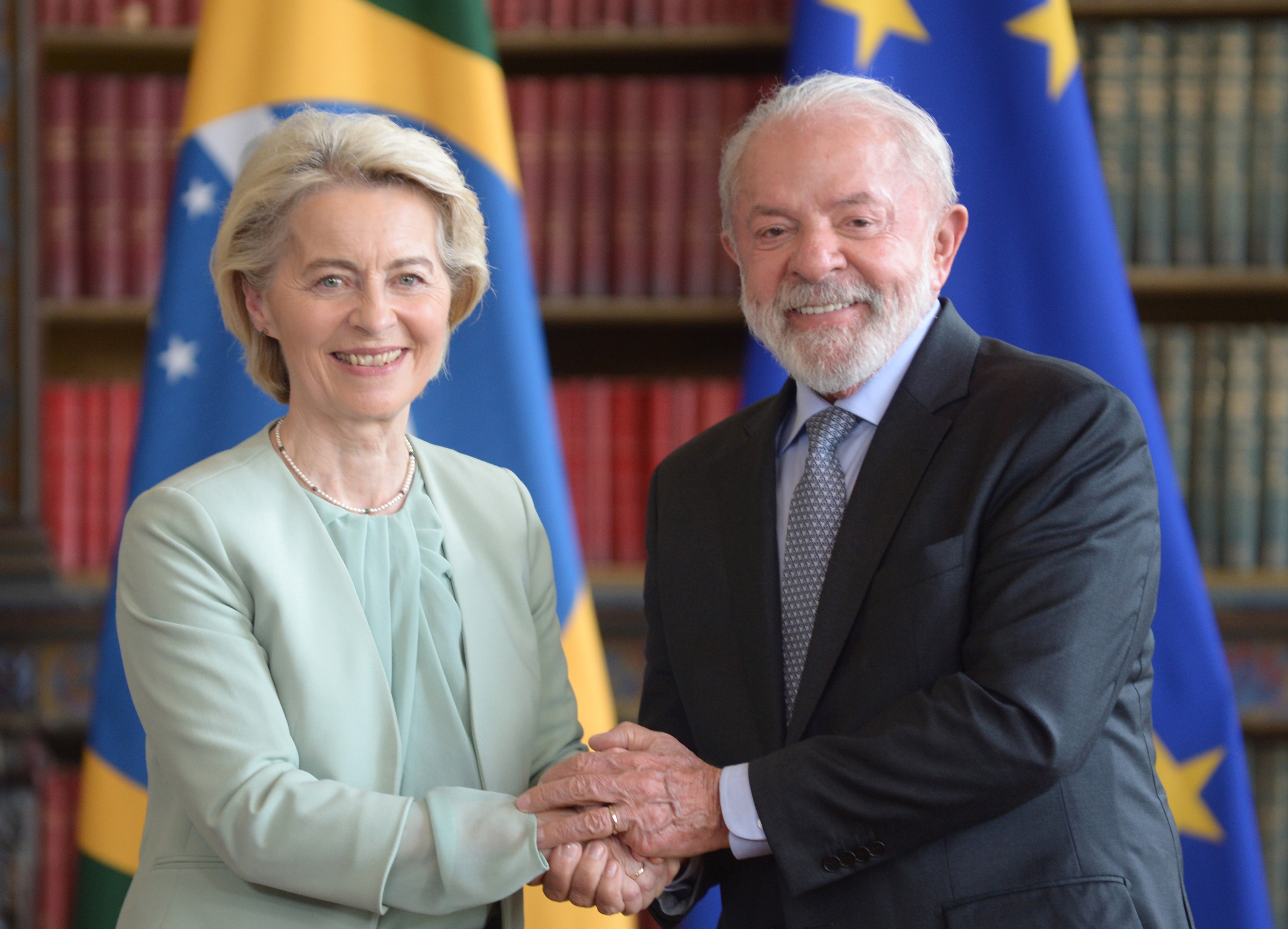 Rio de Janeiro, Brésil- 16 janv. 2026- Le président brésilien Luis Inacio Lula da Silva rencontre la présidente de la Commission européenne Ursula von der Leyen à Rio de Janeiro.