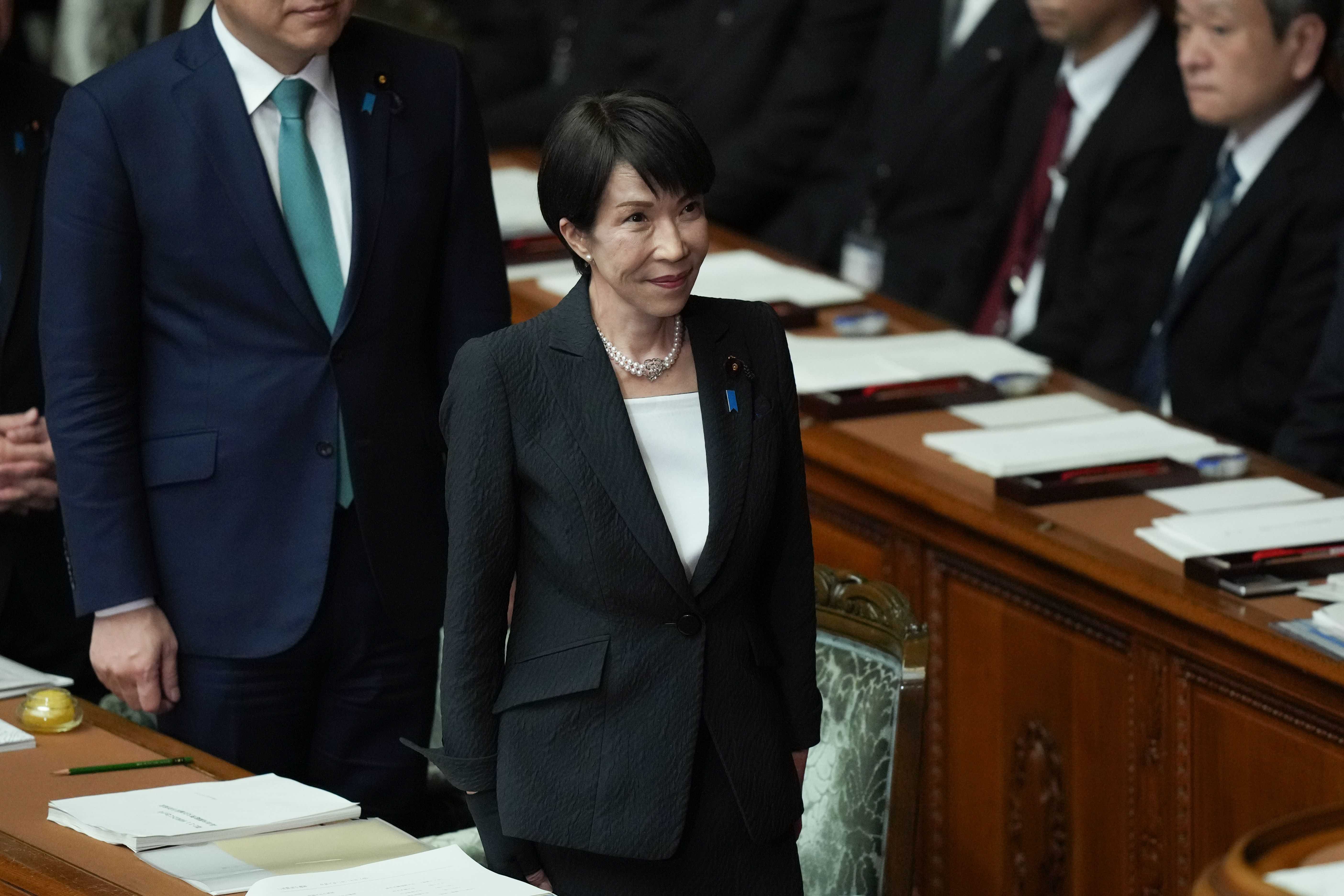 La Première Ministre Sanae Takaichi au Parlement à Tokyo, le 20 février 2026.