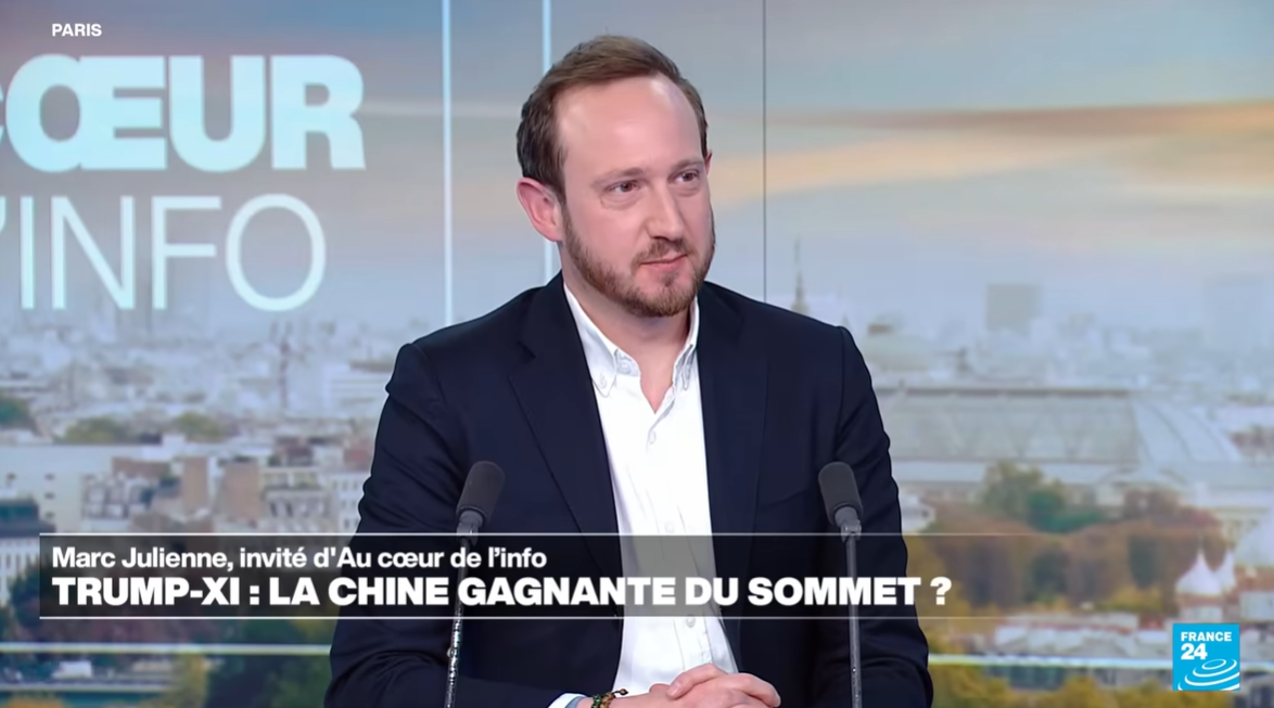 Marc Julienne, invité d'Au Cœur de l'Info sur France 24, le 15 mai 2026.