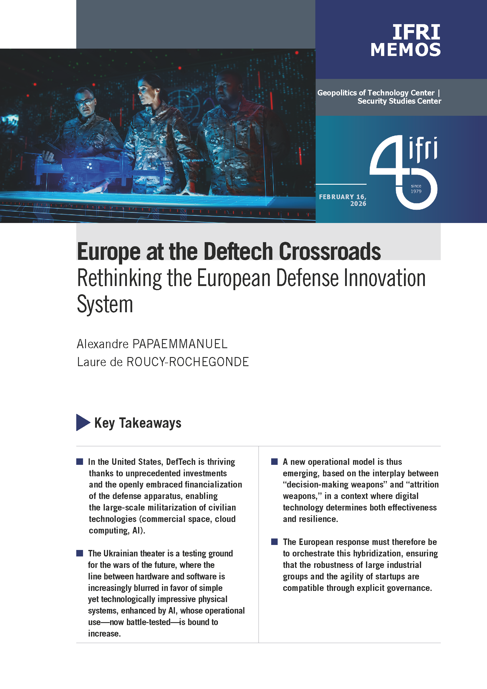 Europe at the Crossroads of DefTech: Rethinking the European Defense Innovation Ecosystem