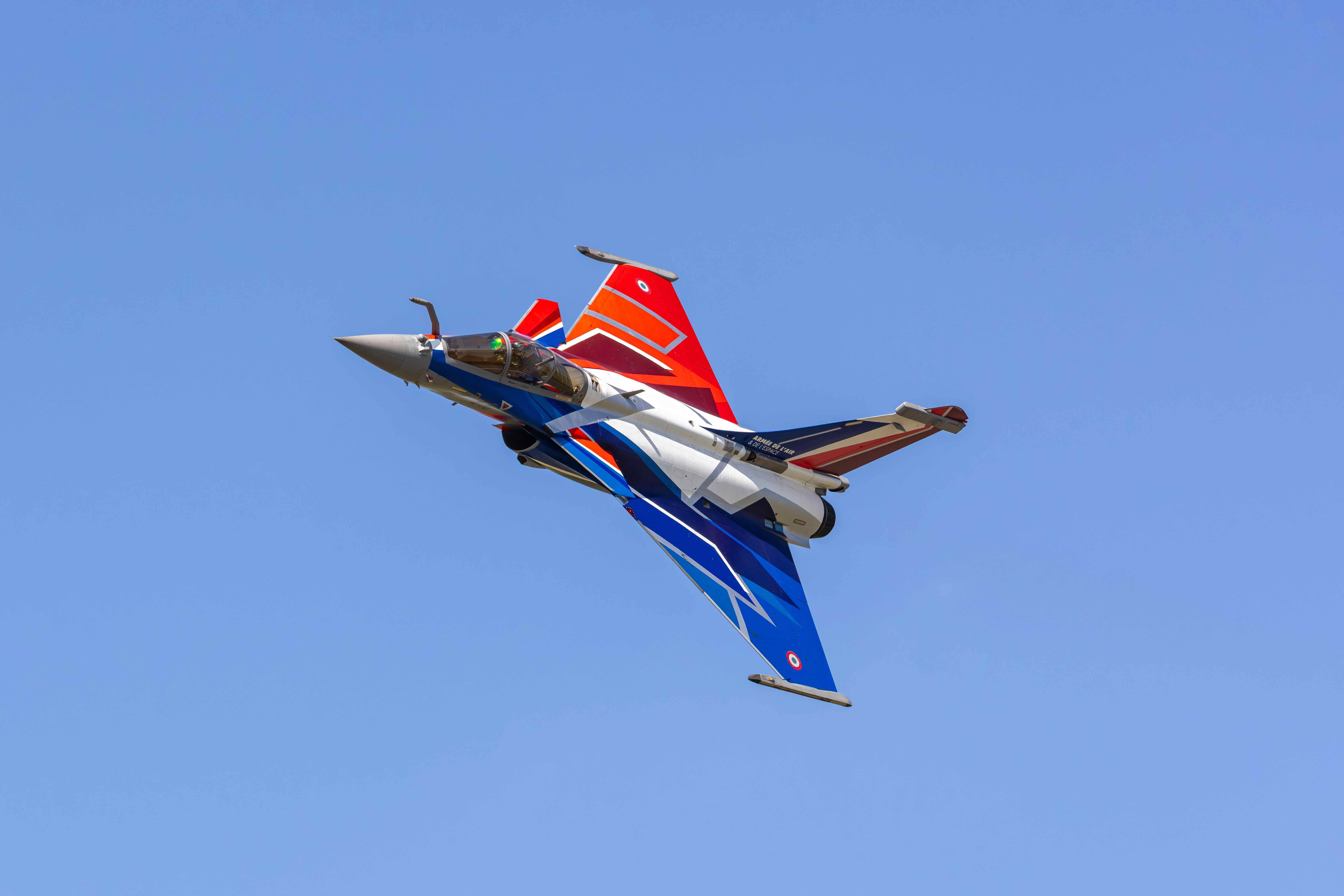 French Rafale fighter jet in Orléans, May 2025