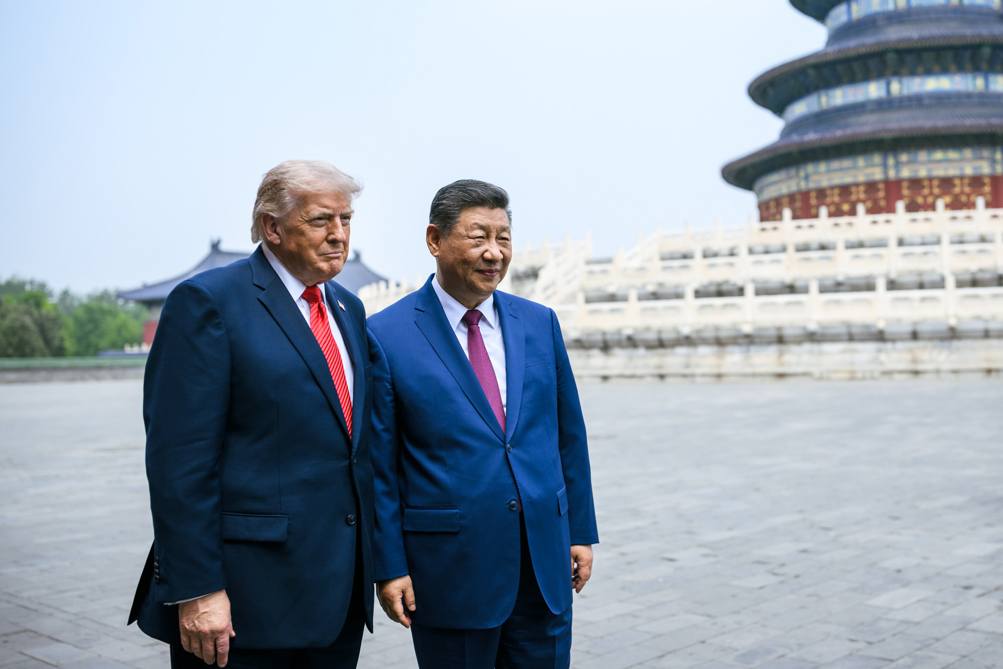 Le président américain Donald Trump avec son homologue Xi Jinping, à Pékin, le 14 mai 2026