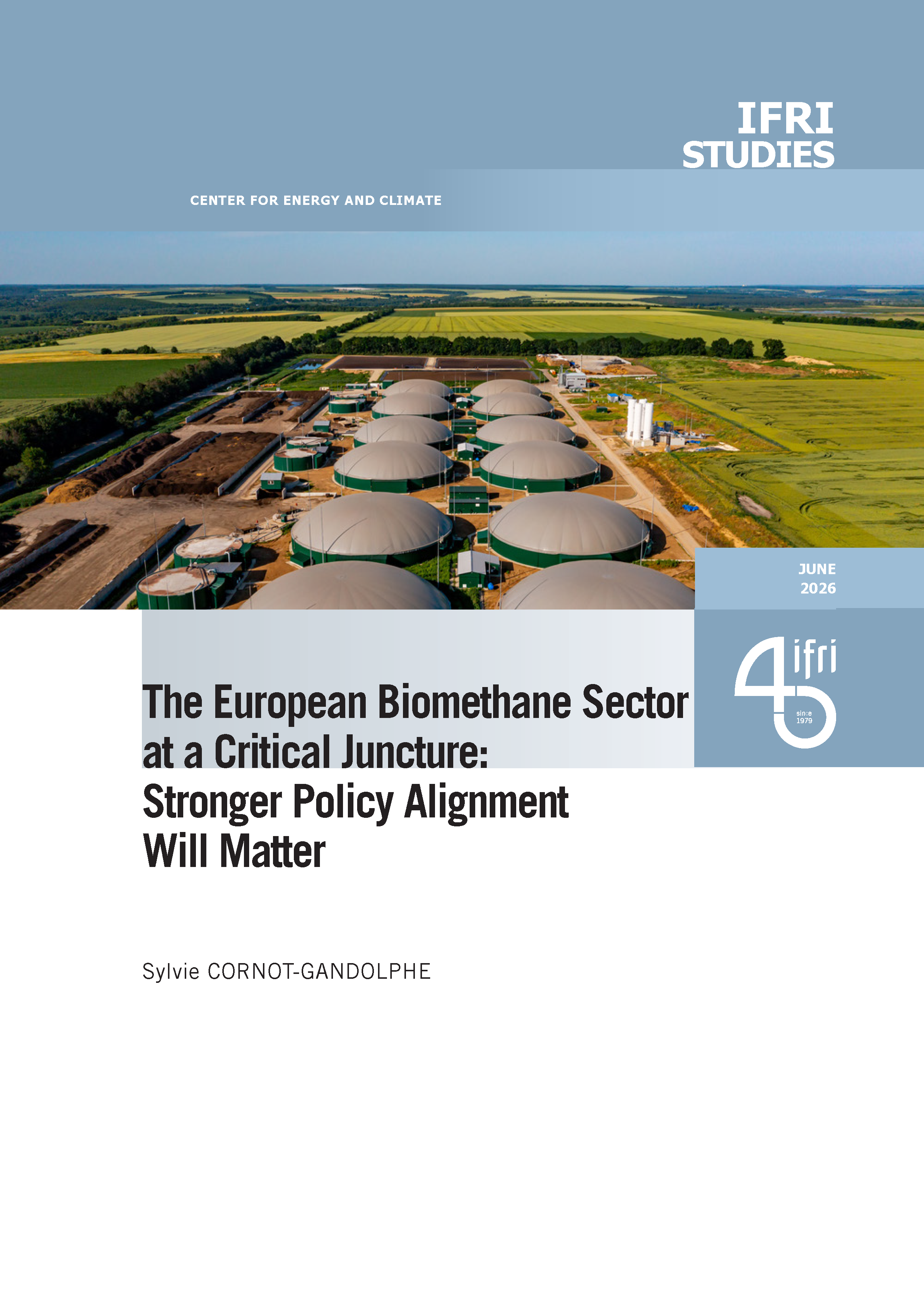 cover of Ifris's study on biomethane 