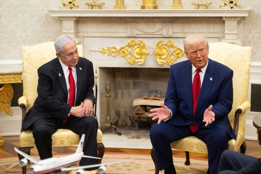  Donald Trump reçoit Benjamin Netanyahu à la Maison-Blanche, Washington, 7 avril 2025