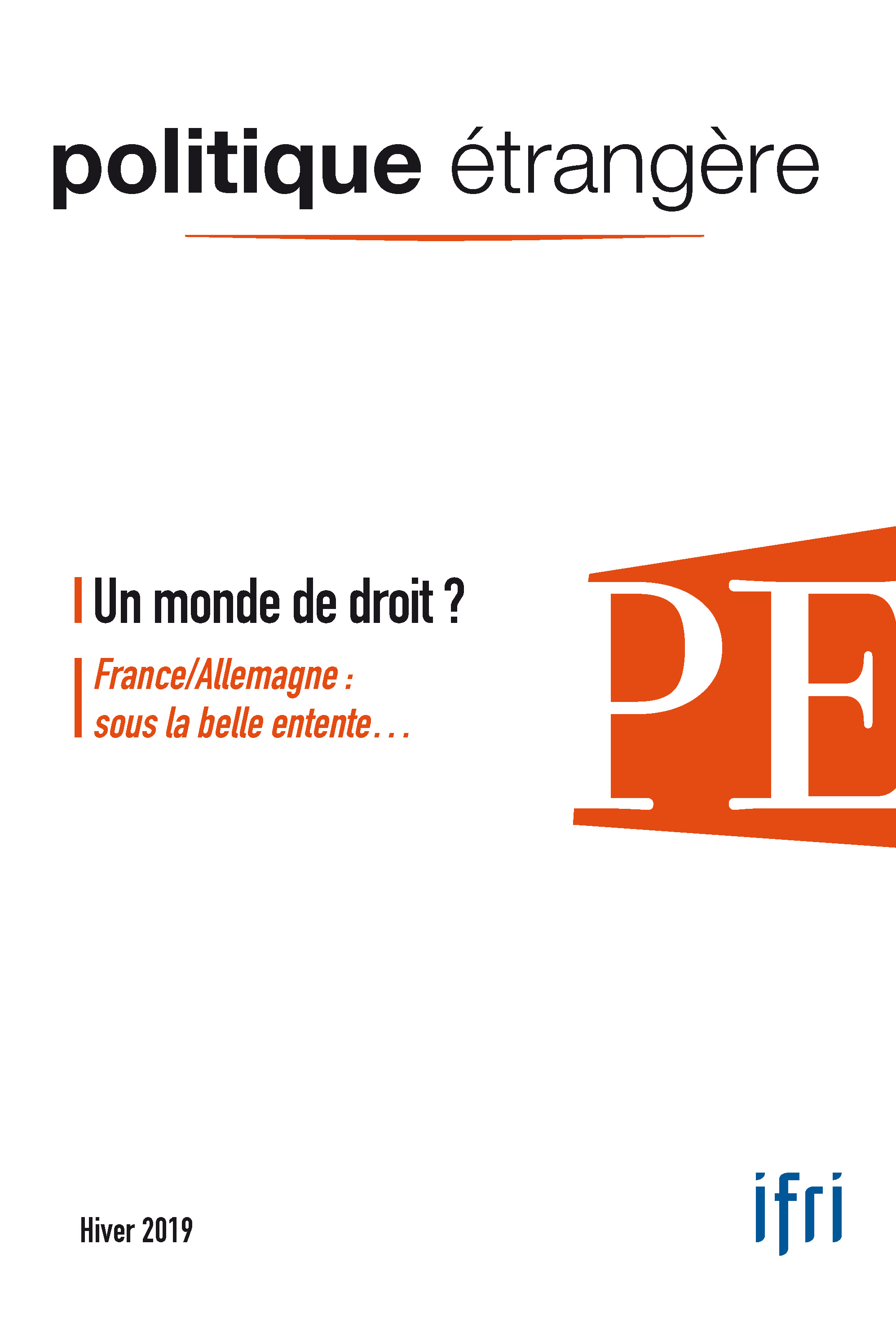 Page couverture PE n° 4 2019