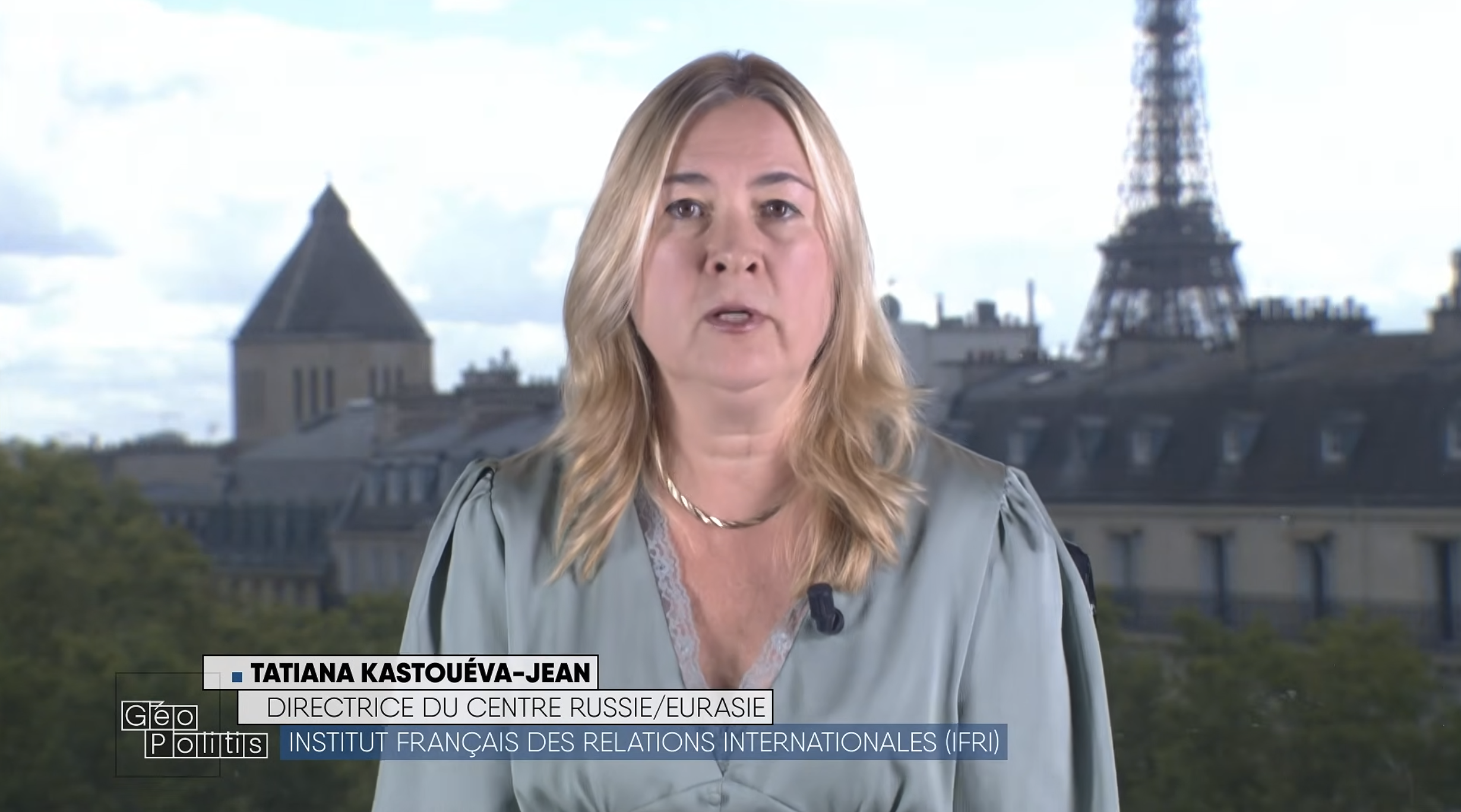 atiana Kastouéva-Jean, invitée de l’émission « Géopolitis » RTS