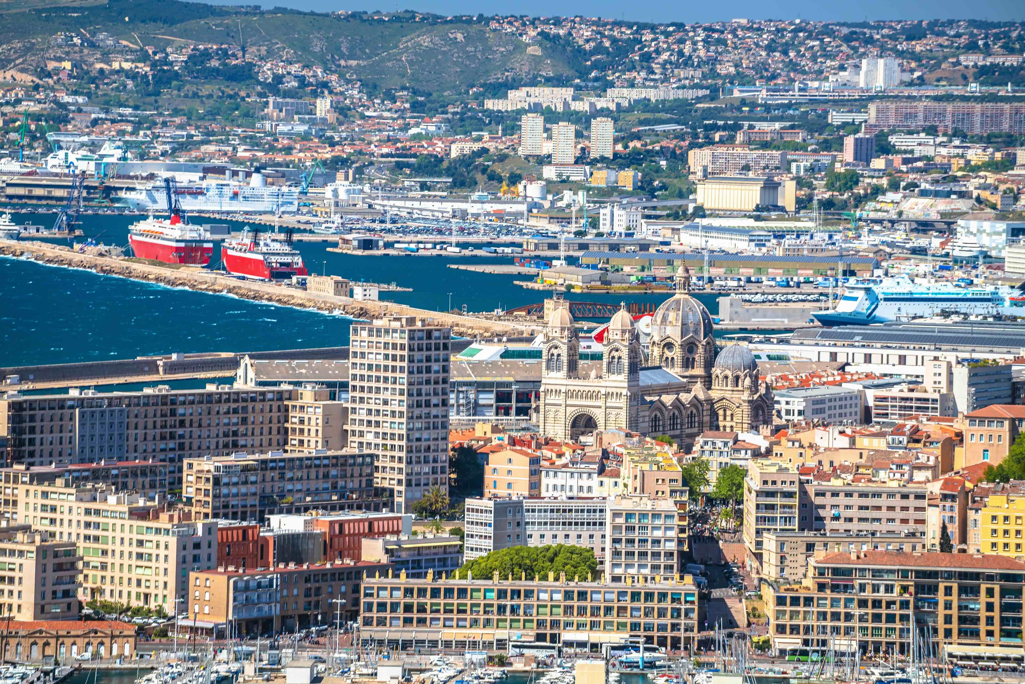 City of Marseille, waterfront and harbour view, southern France