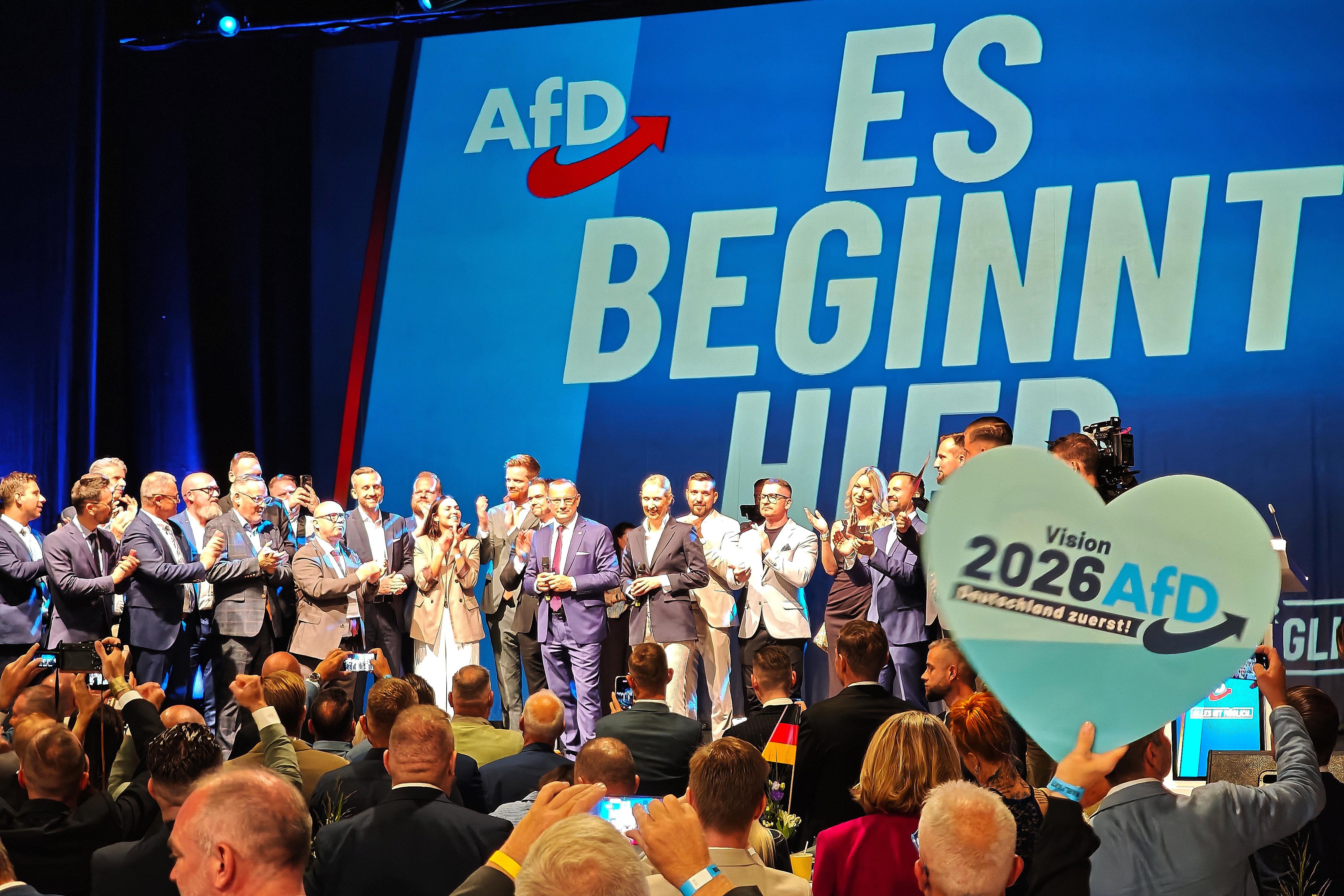 Soirée électorale de l'AfD pour les élections régionales de 2026