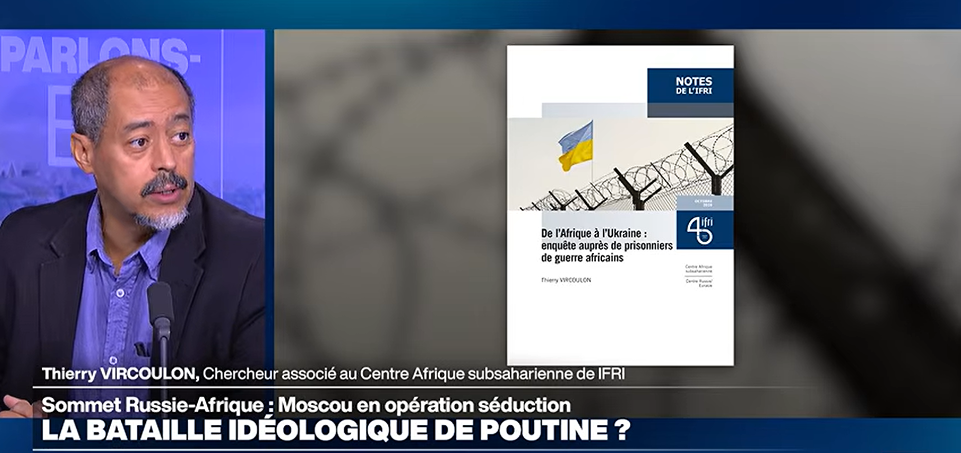 Thierry Vircoulon sur le plateau de France 24, le 29 octobre 2026