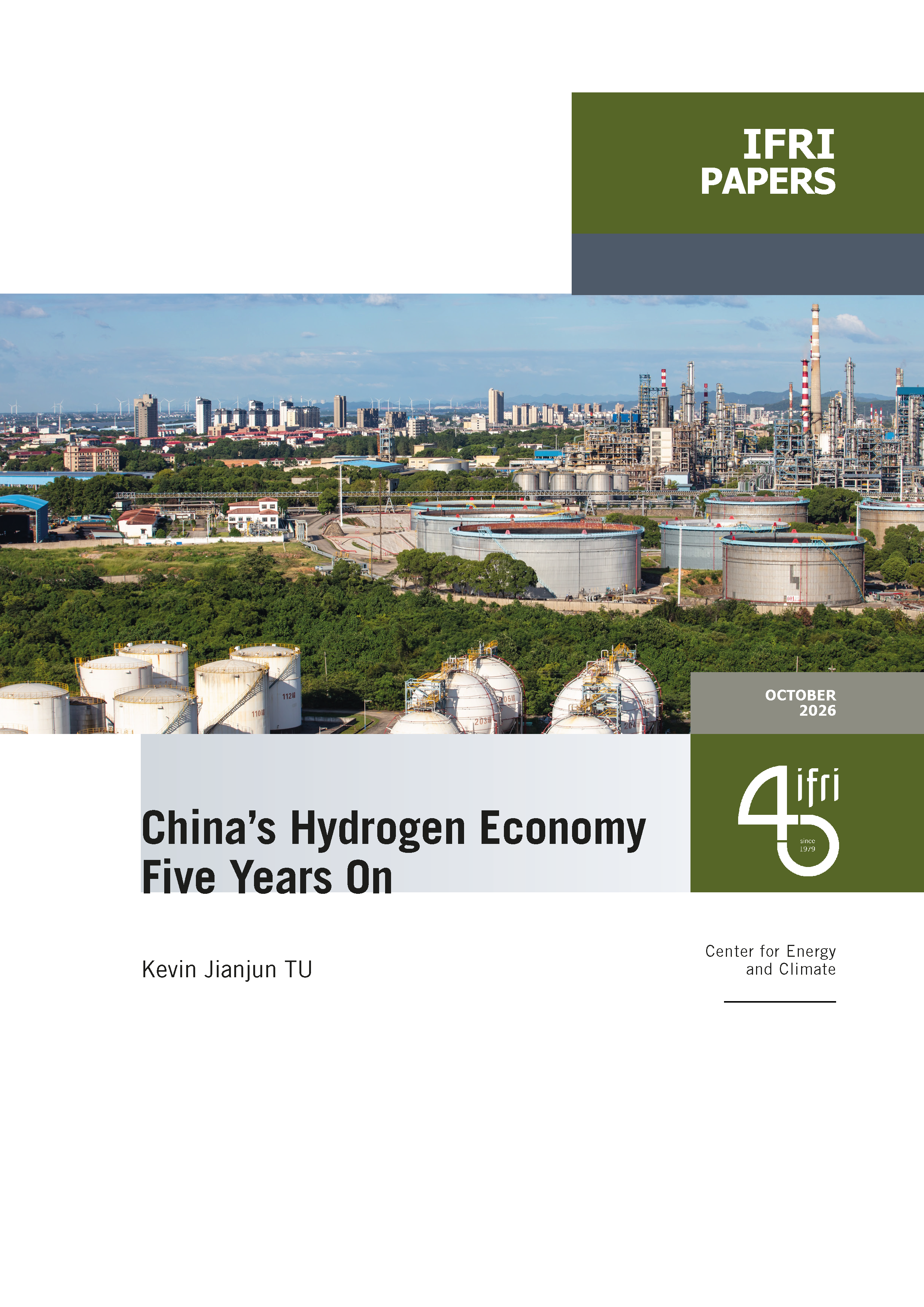 Ifri's memo cover on Chiese Hydogen policy by K.tu