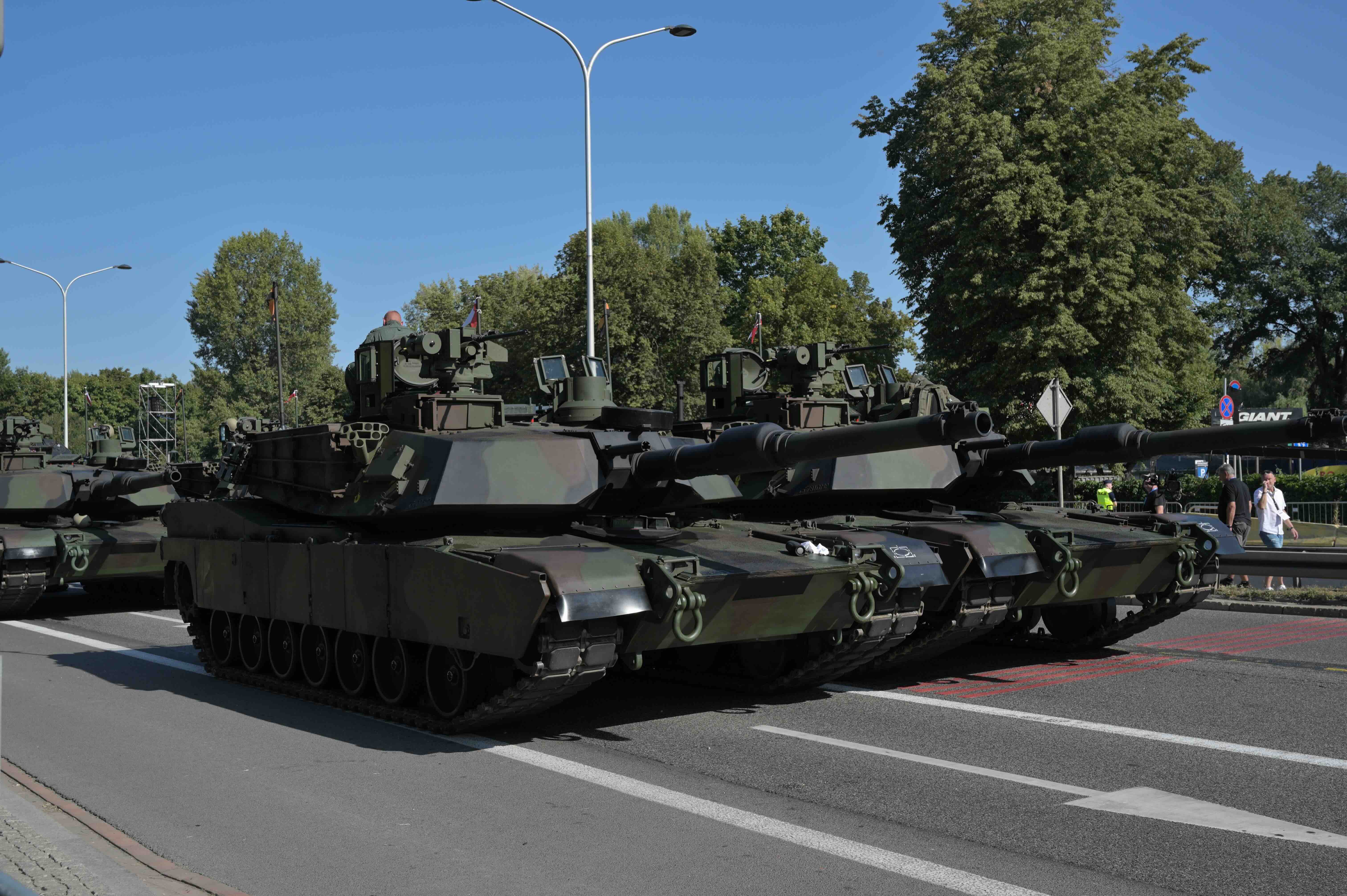 Pologne, Varsovie, 15 août 2025. Défilé militaire de l'armée polonaise en l'honneur de la victoire sur l'Armée rouge. 