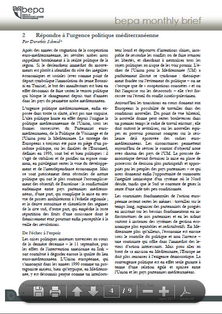 Répondre à l'urgence politique méditerranéenne