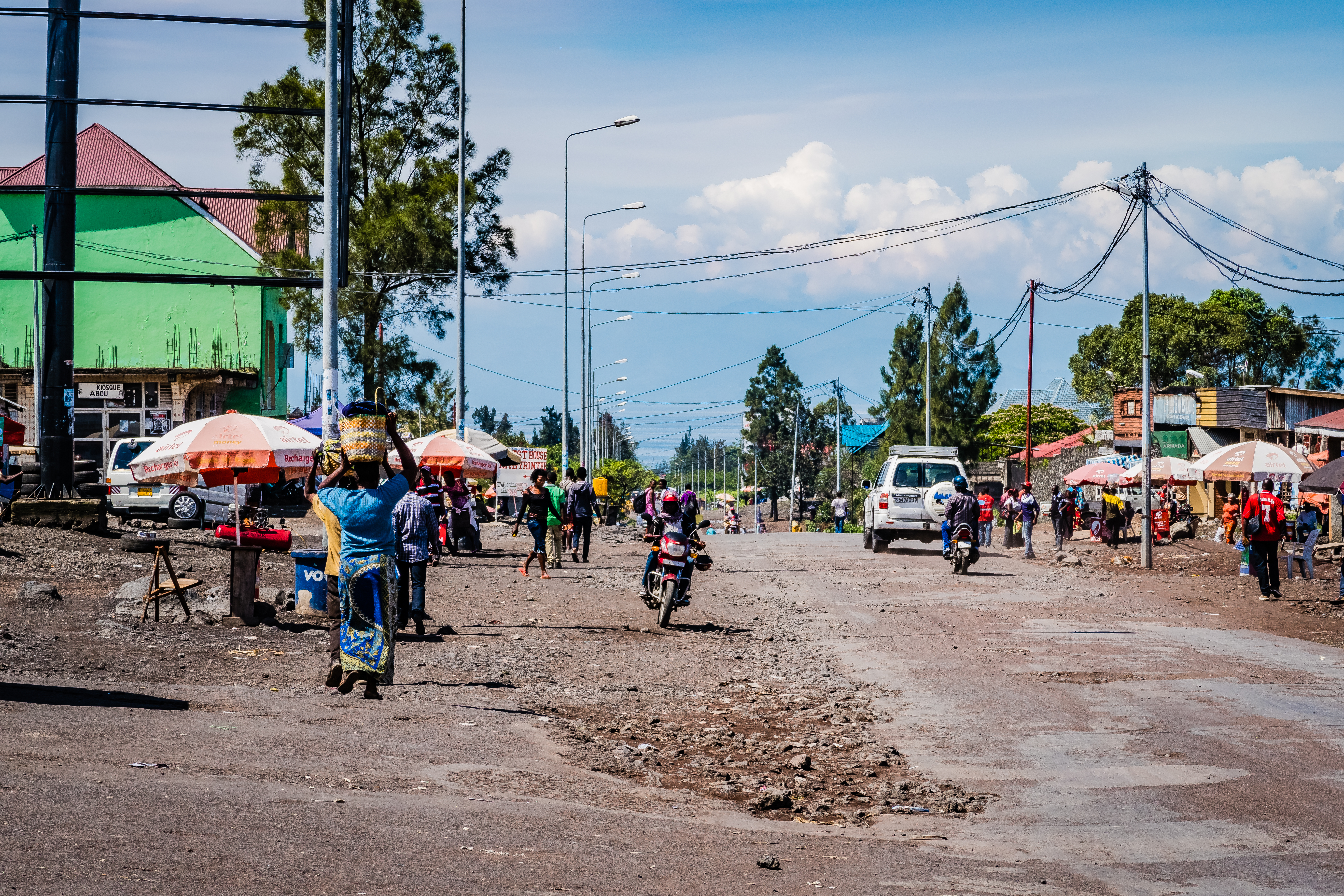 Goma, Nord Kivu/République démocratique du Congo – 25 octobre 2019 : vue de la rue, ville de Goma.