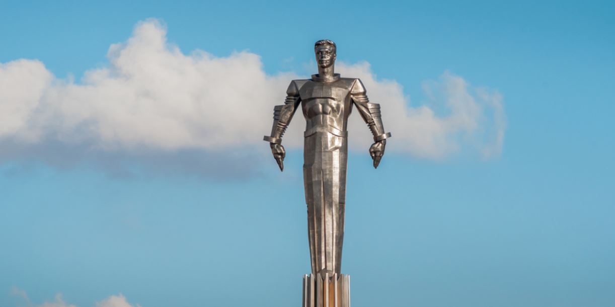 Moscou, 21 février 2020 : monument de Yuri Gagarin