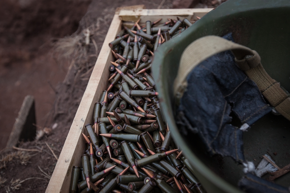 Armes et équipements militaires sur les lignes de front de l'est de l'Ukraine, Donbass, Ukraine